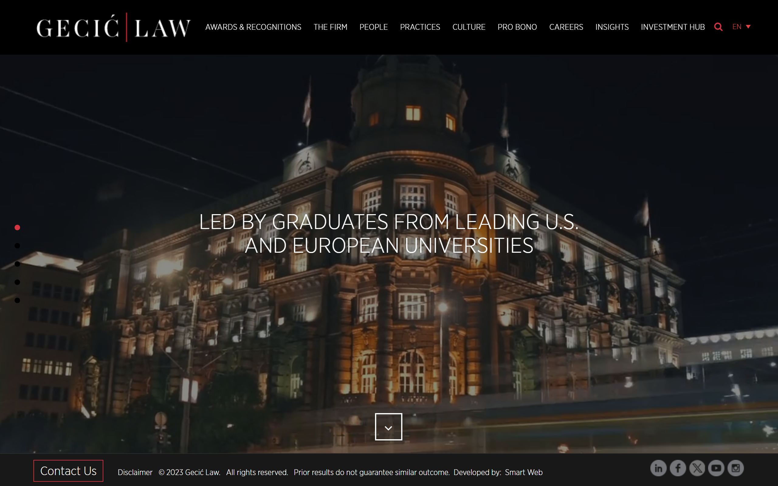 Gecic Law firm website