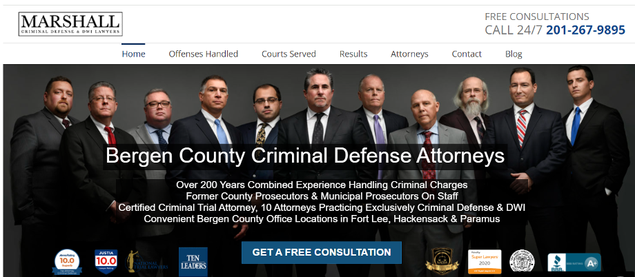 Bergen County Criminal Defense Lawyers website
