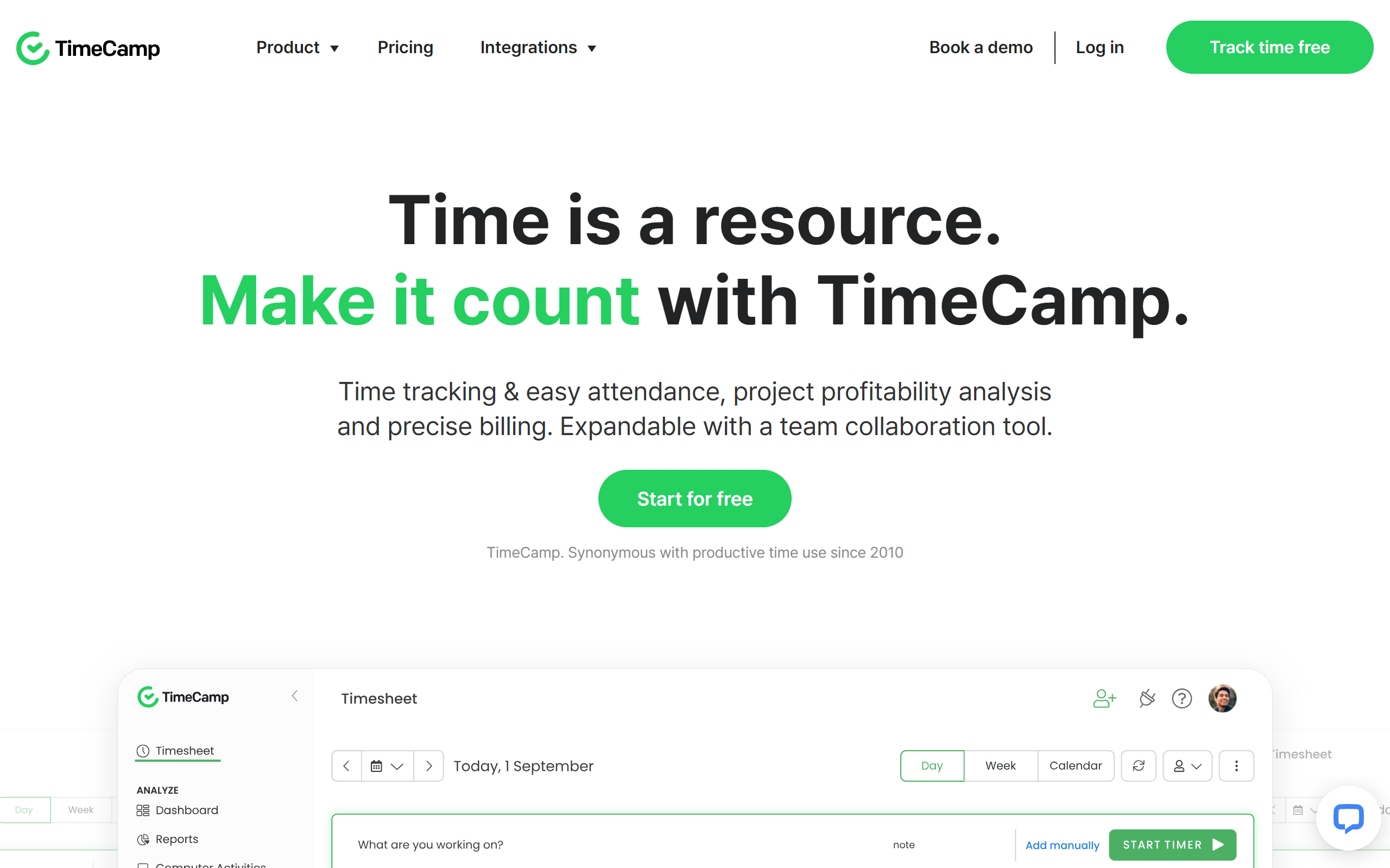 TimeCamp time tracking tool