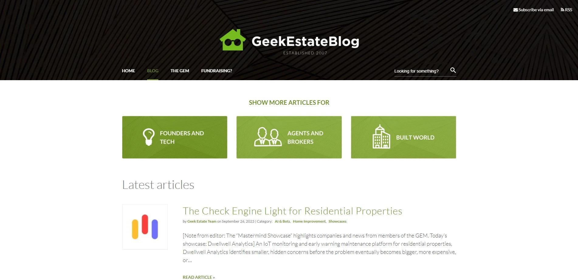 Geek Estate real estate blog