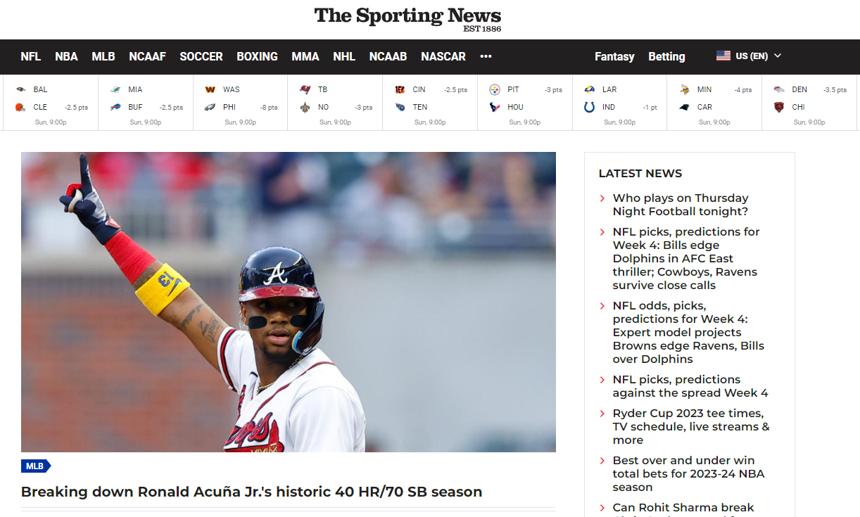 The Sporting News sports blog