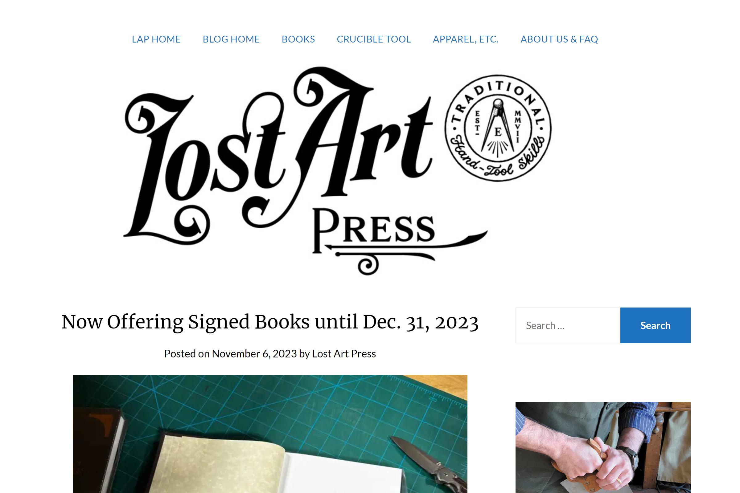 Lost Art Press art blog