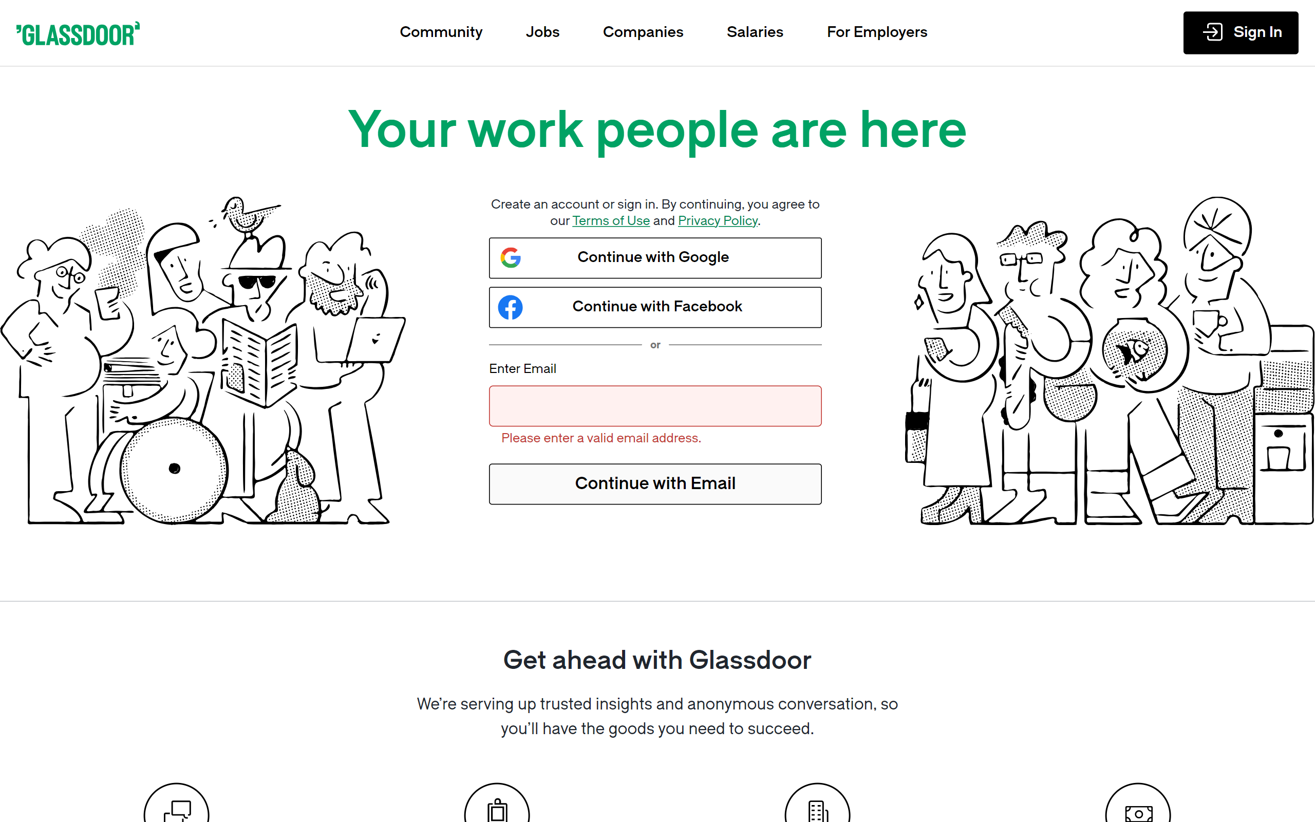 Glassdoor Job Search Site