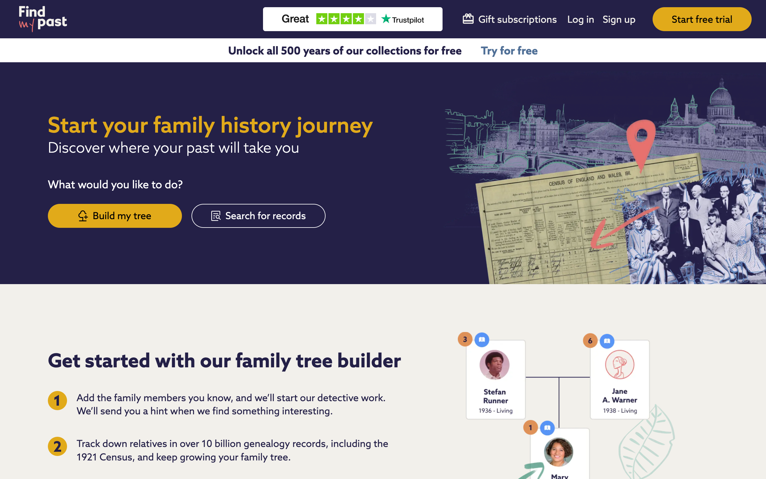 Findmypast genealogy website