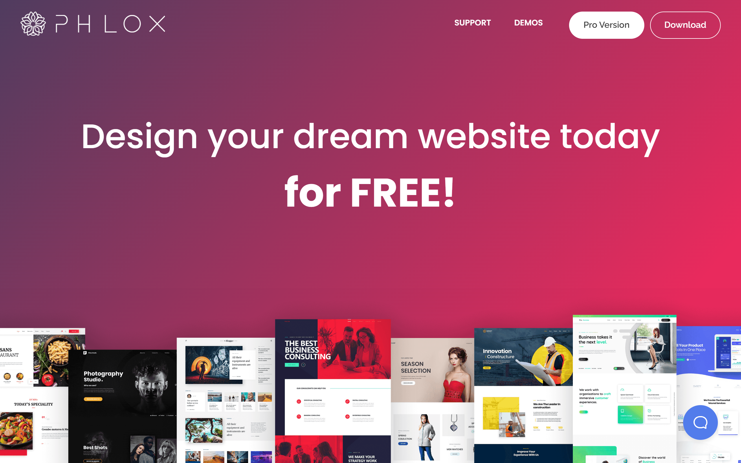 Phlox minimalist WordPress theme