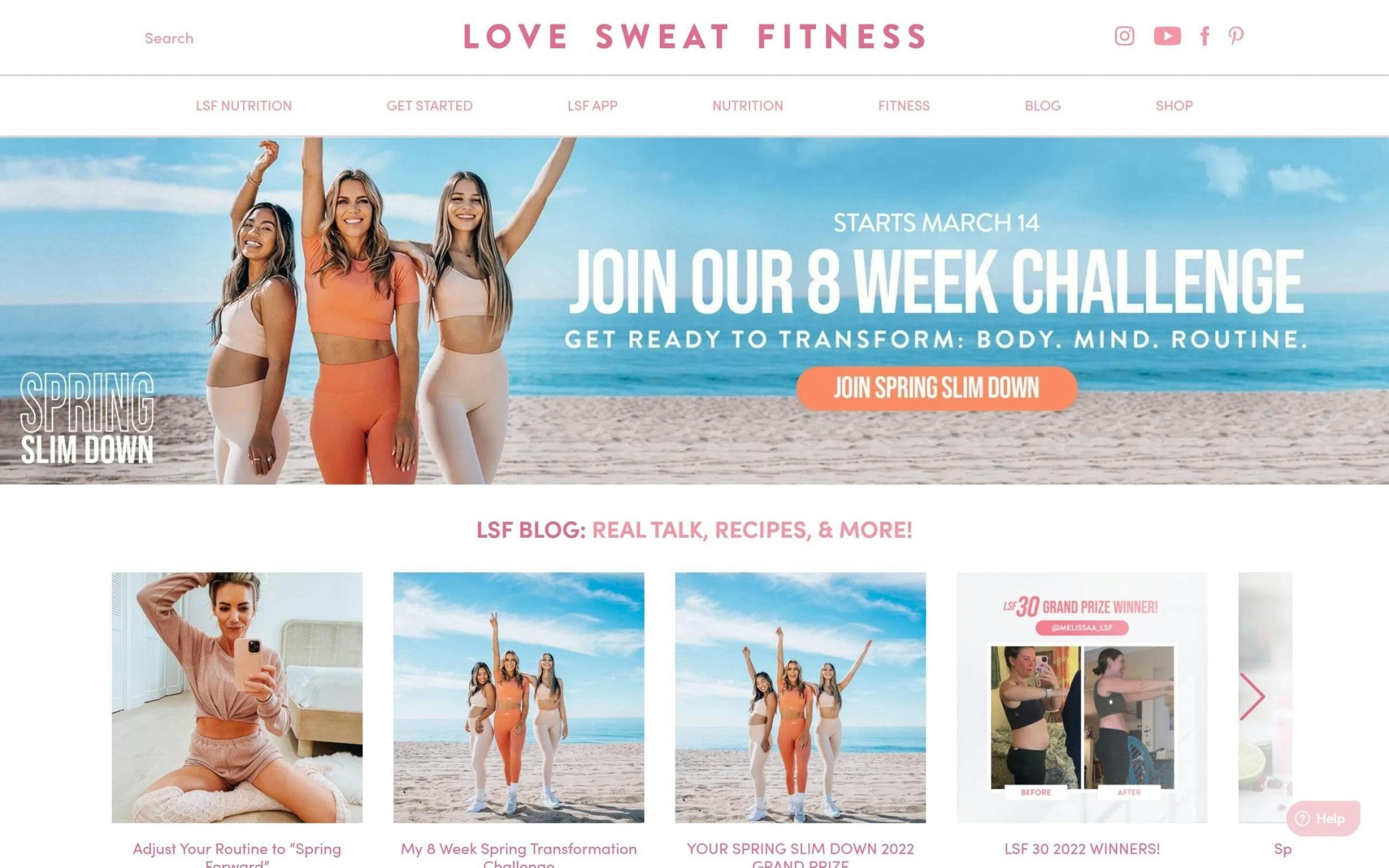 Love Sweat Fitness blog for women