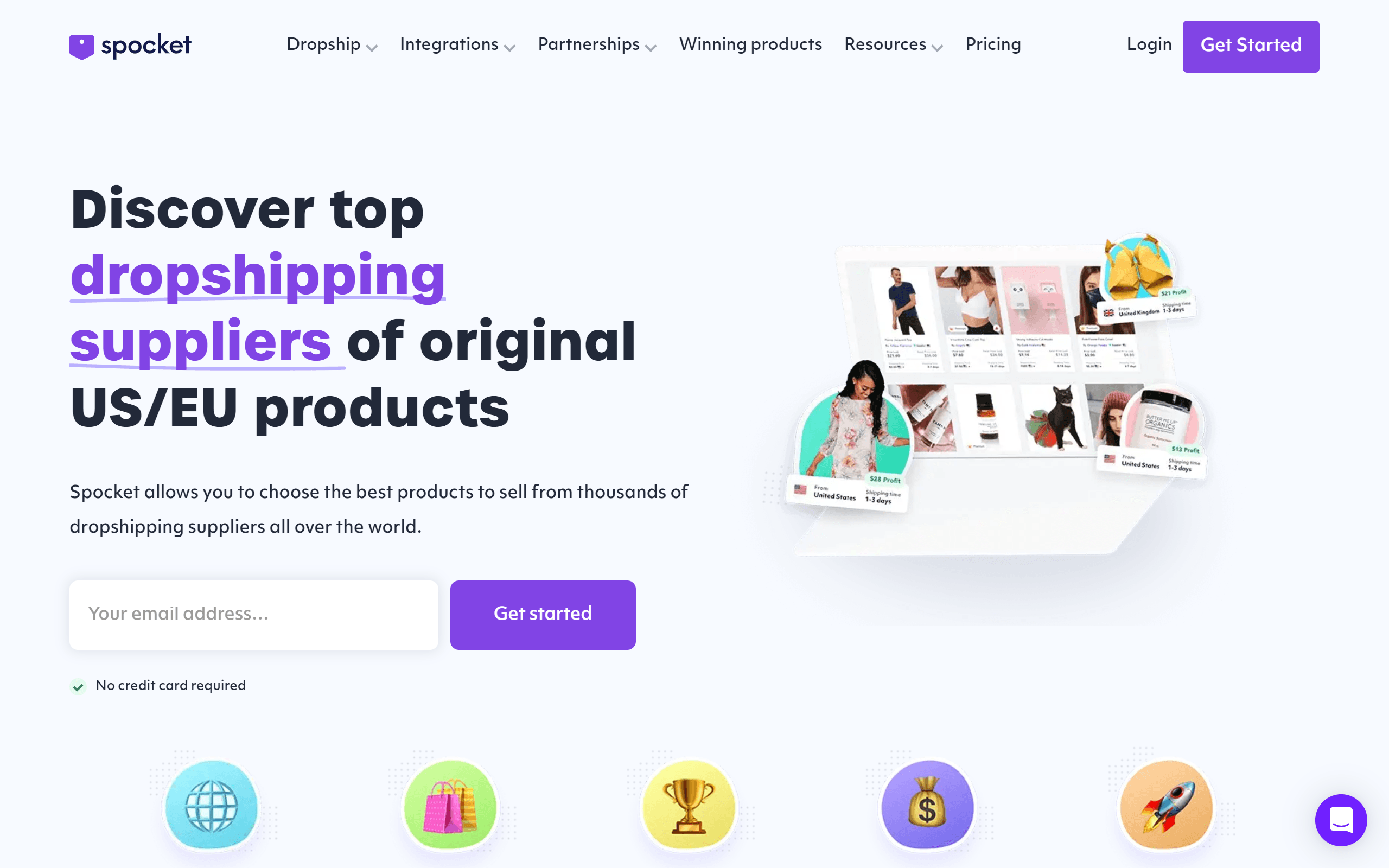 Sprocket dropshipping website