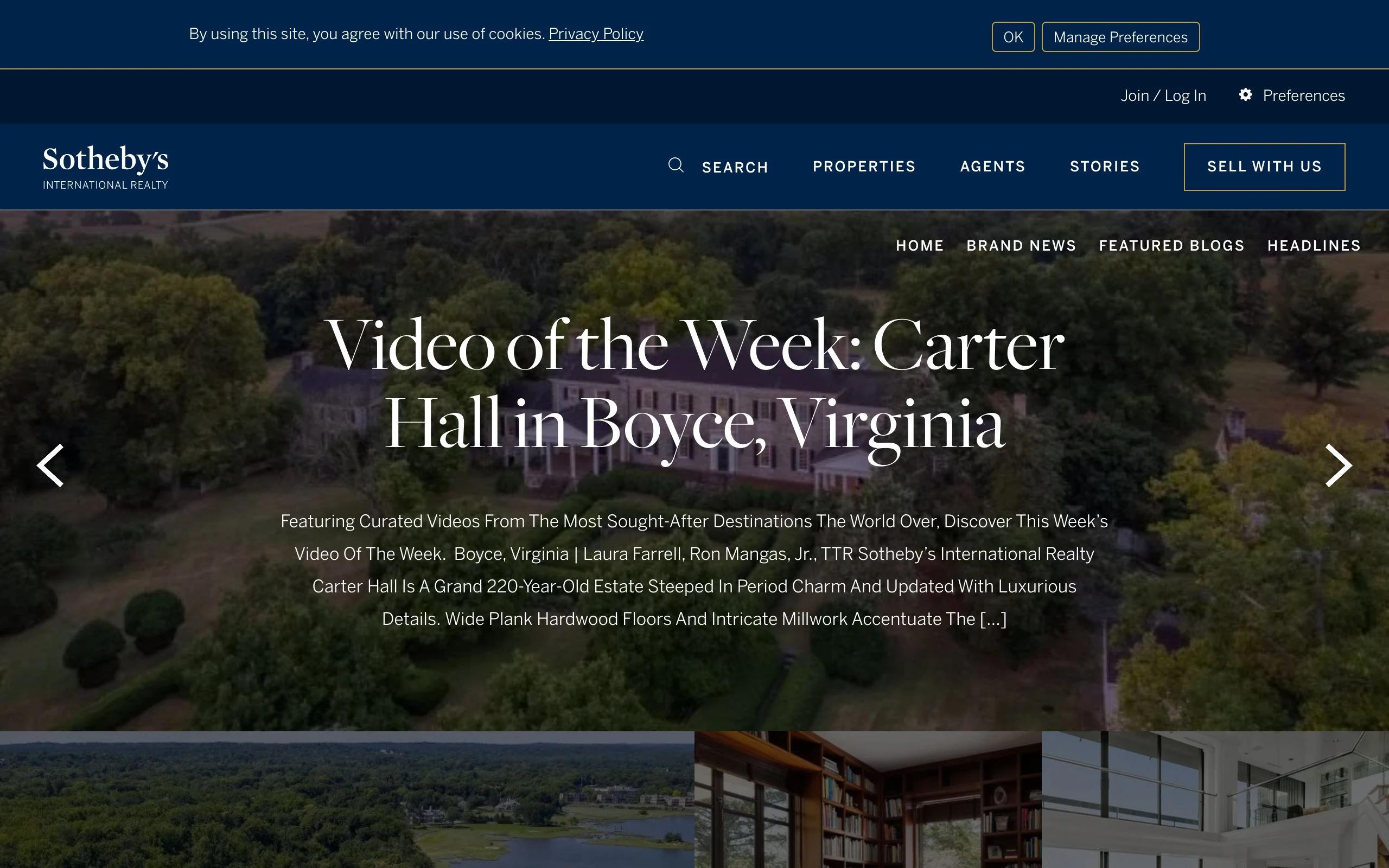 Sotheby’s International: Extraordinary Living Blog real estate blog