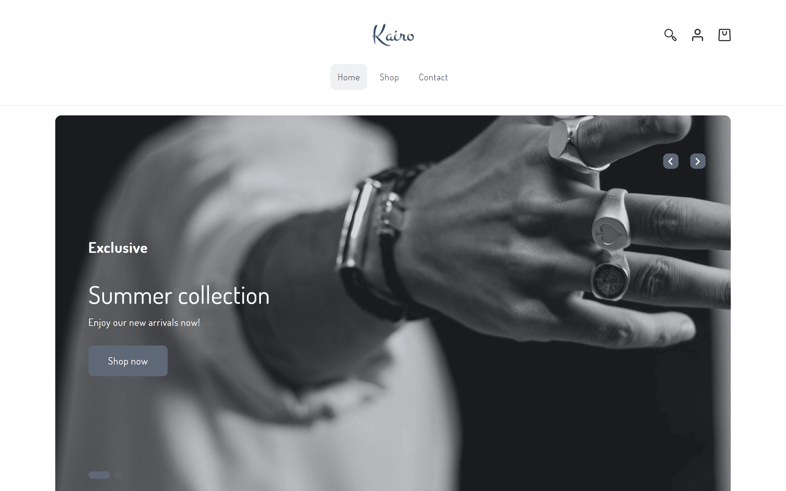 Kairo shopify jewelry theme 