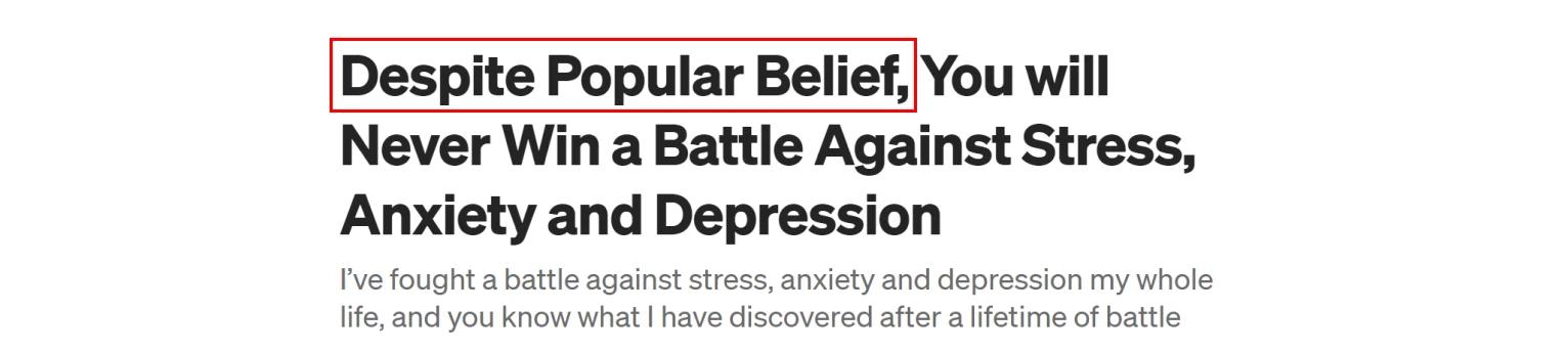 Against popular belief title