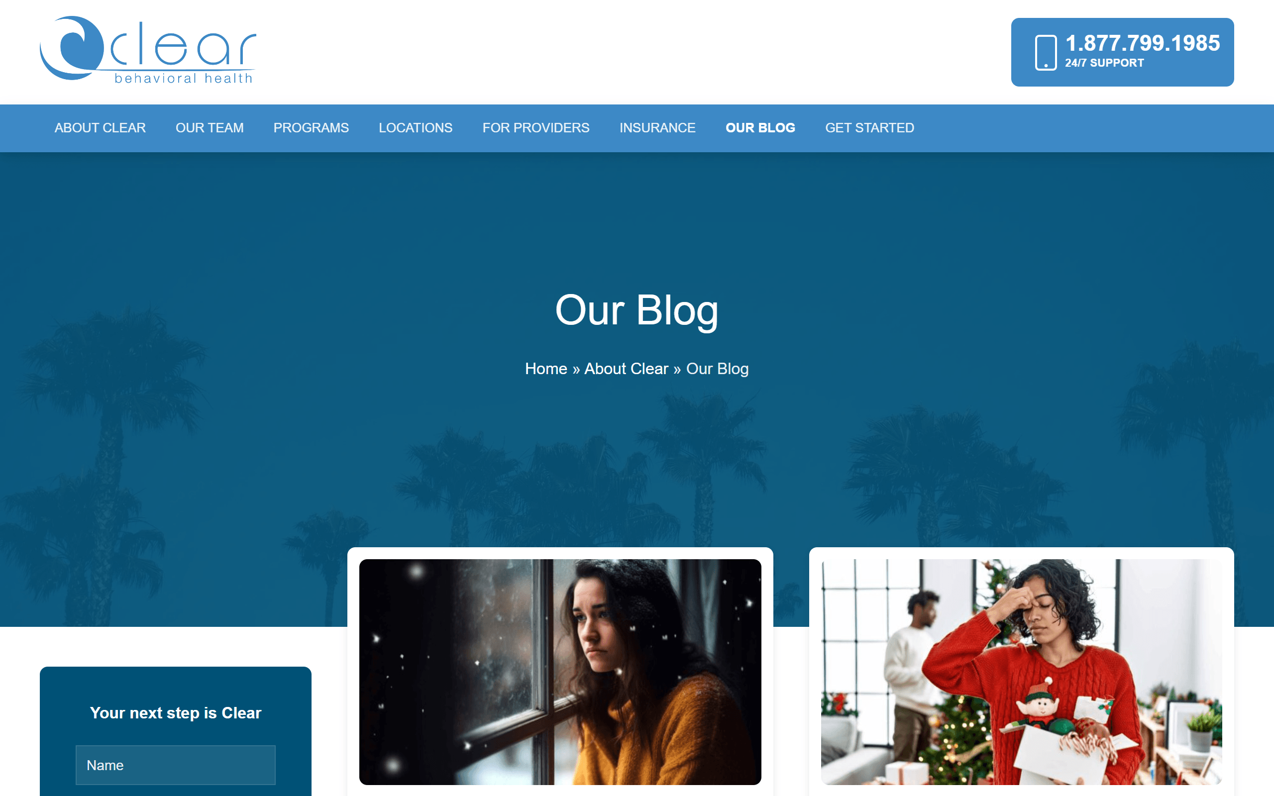 Clear Recovery Center mental health blog
