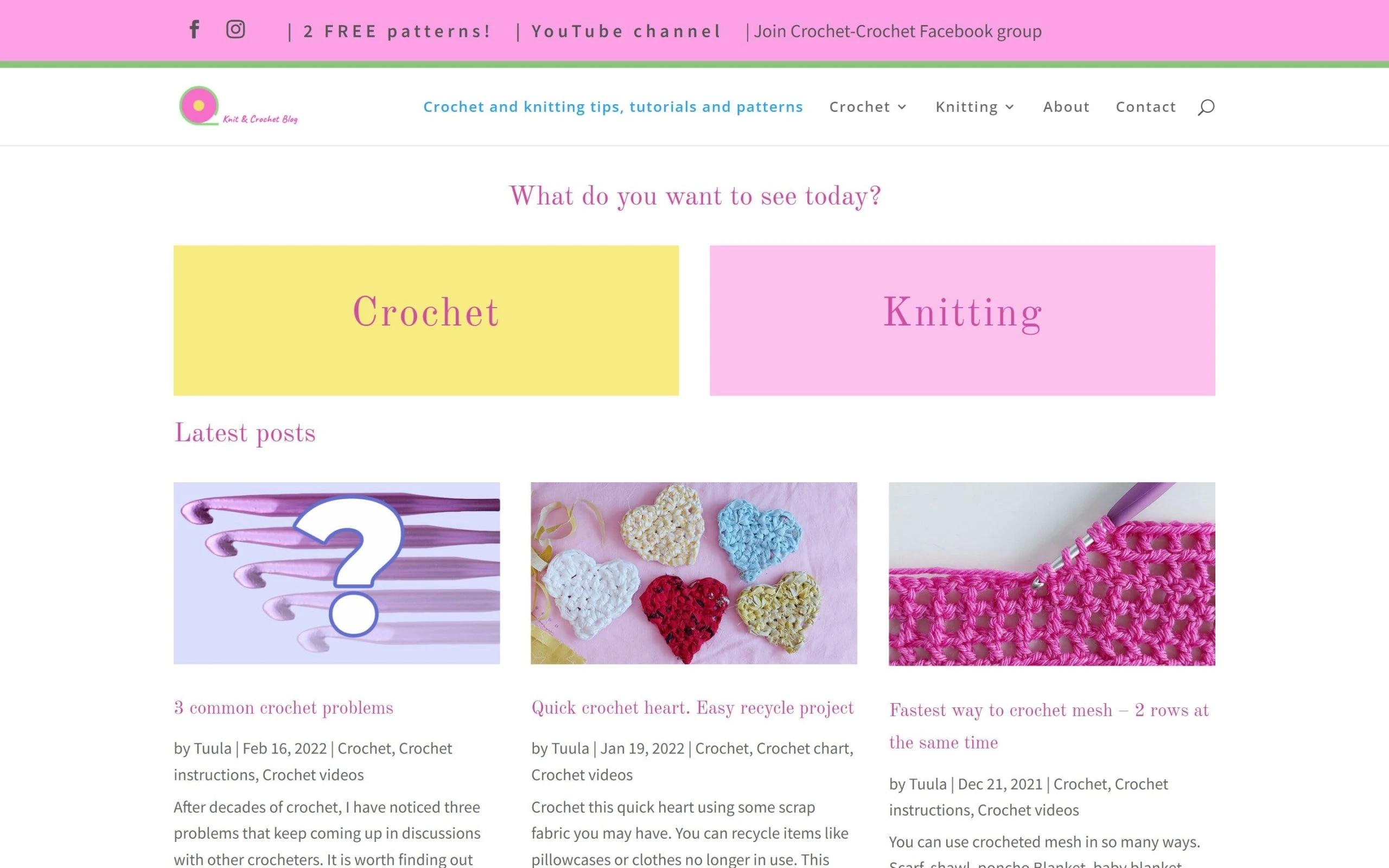 Knitting and Crochet DIY blog