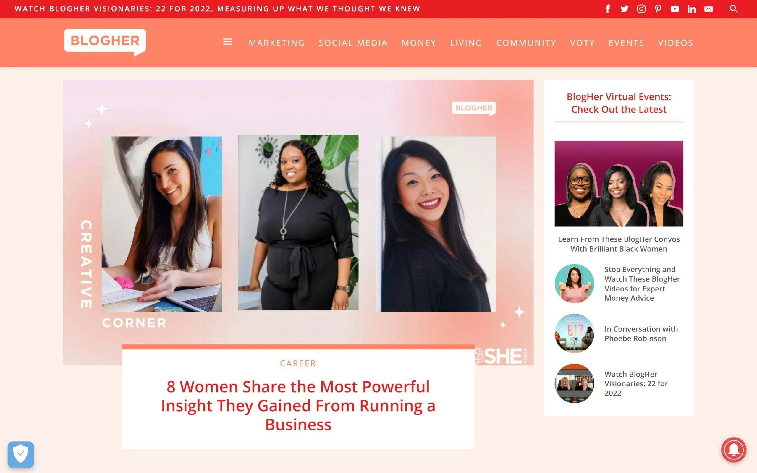 BlogHer blog for women