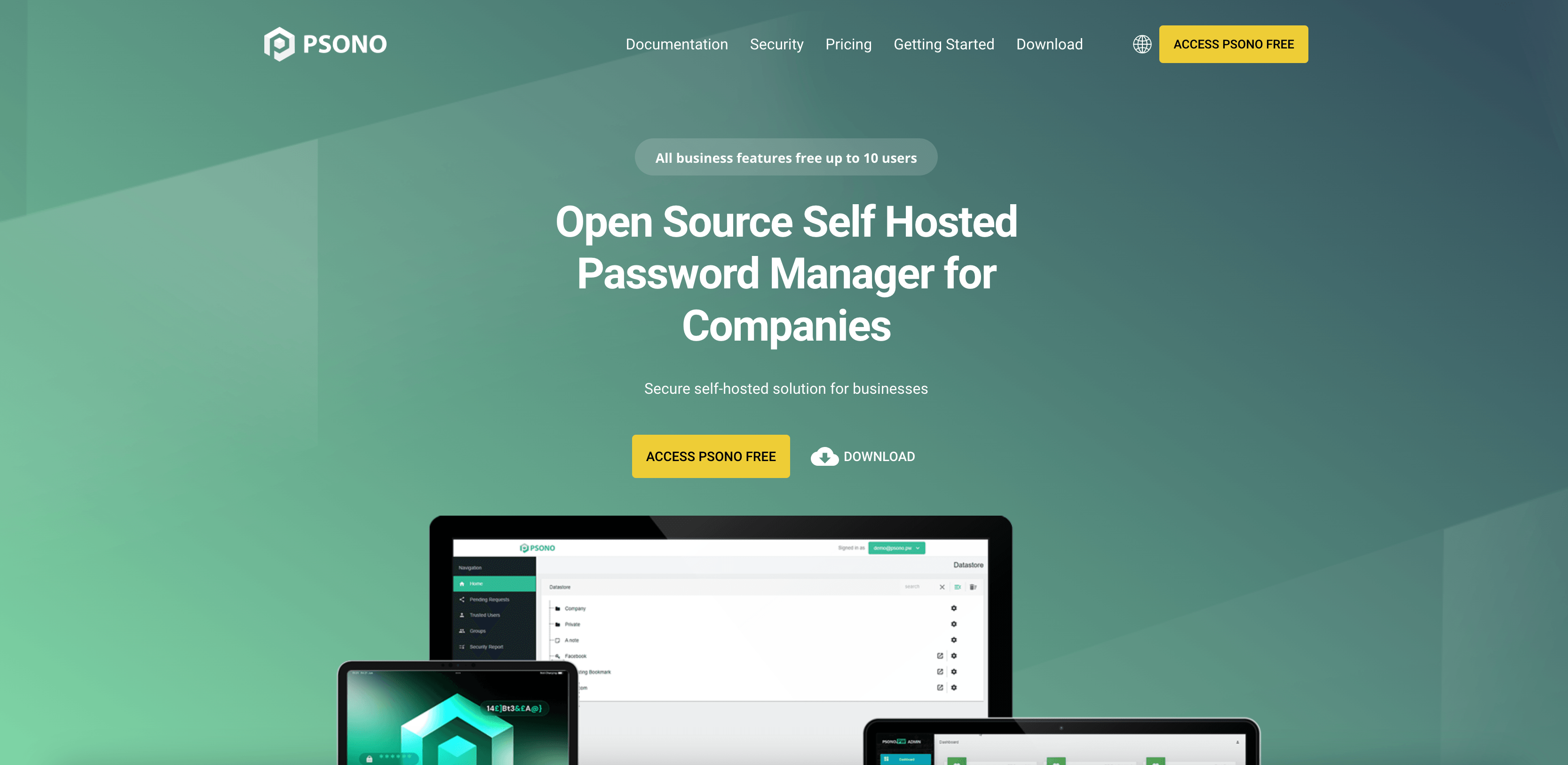 Psono blogging app