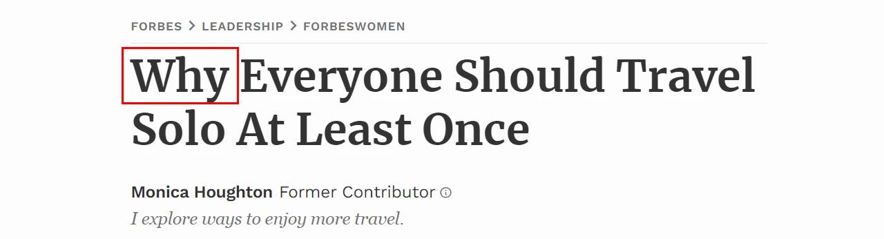 Why, what, and where title