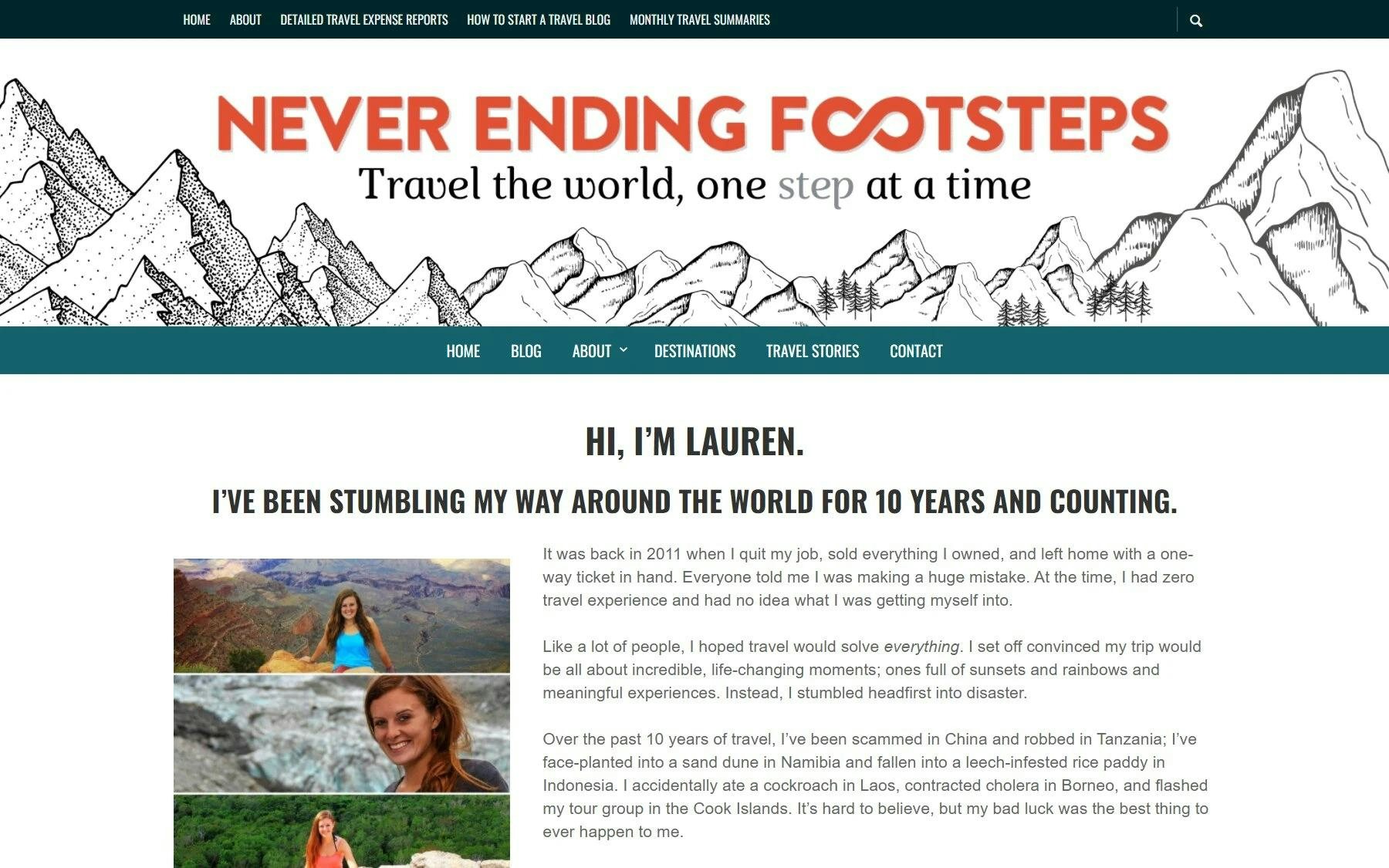 Never Ending Footsteps travel blog