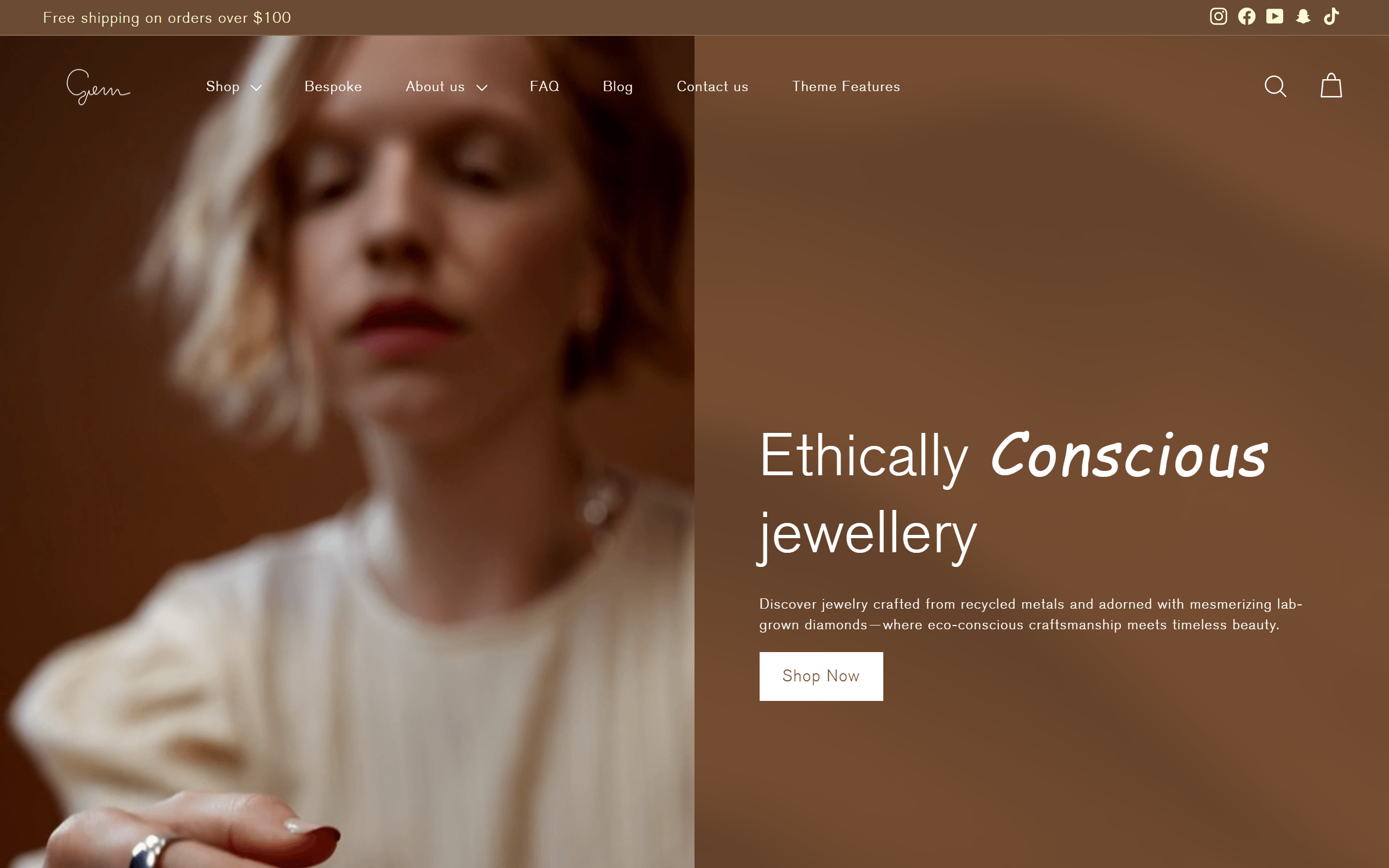 Gem shopify jewelry theme