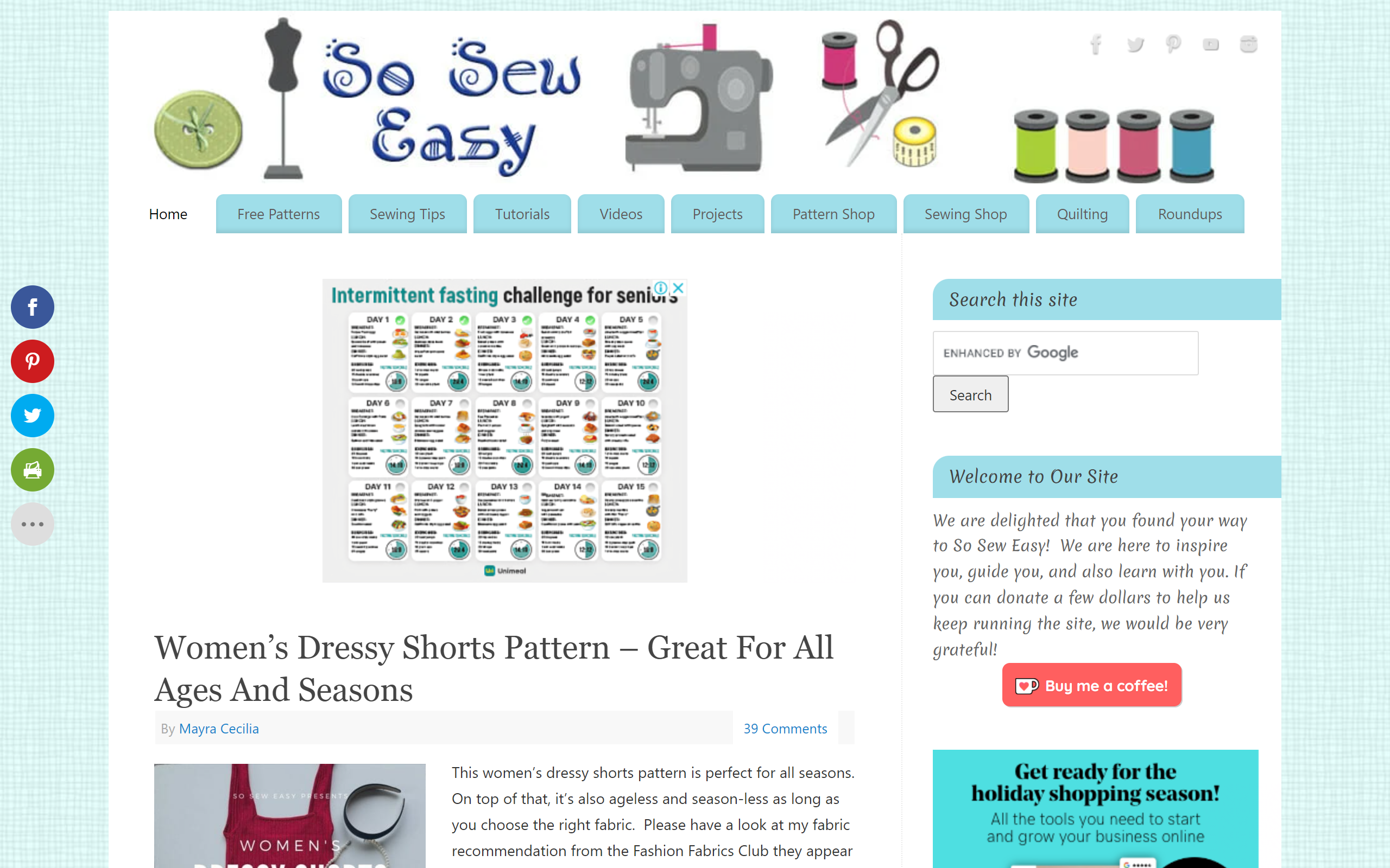 So Sew Easy sewing blog