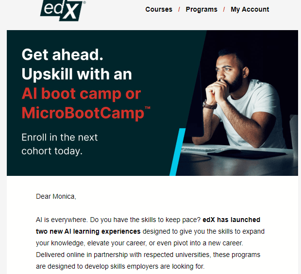 Personalize the email greeting