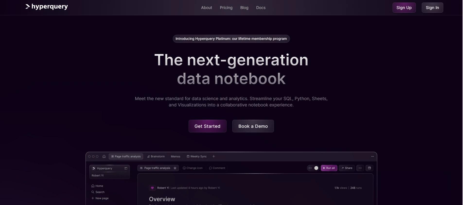 Hyperquery data analytics tool