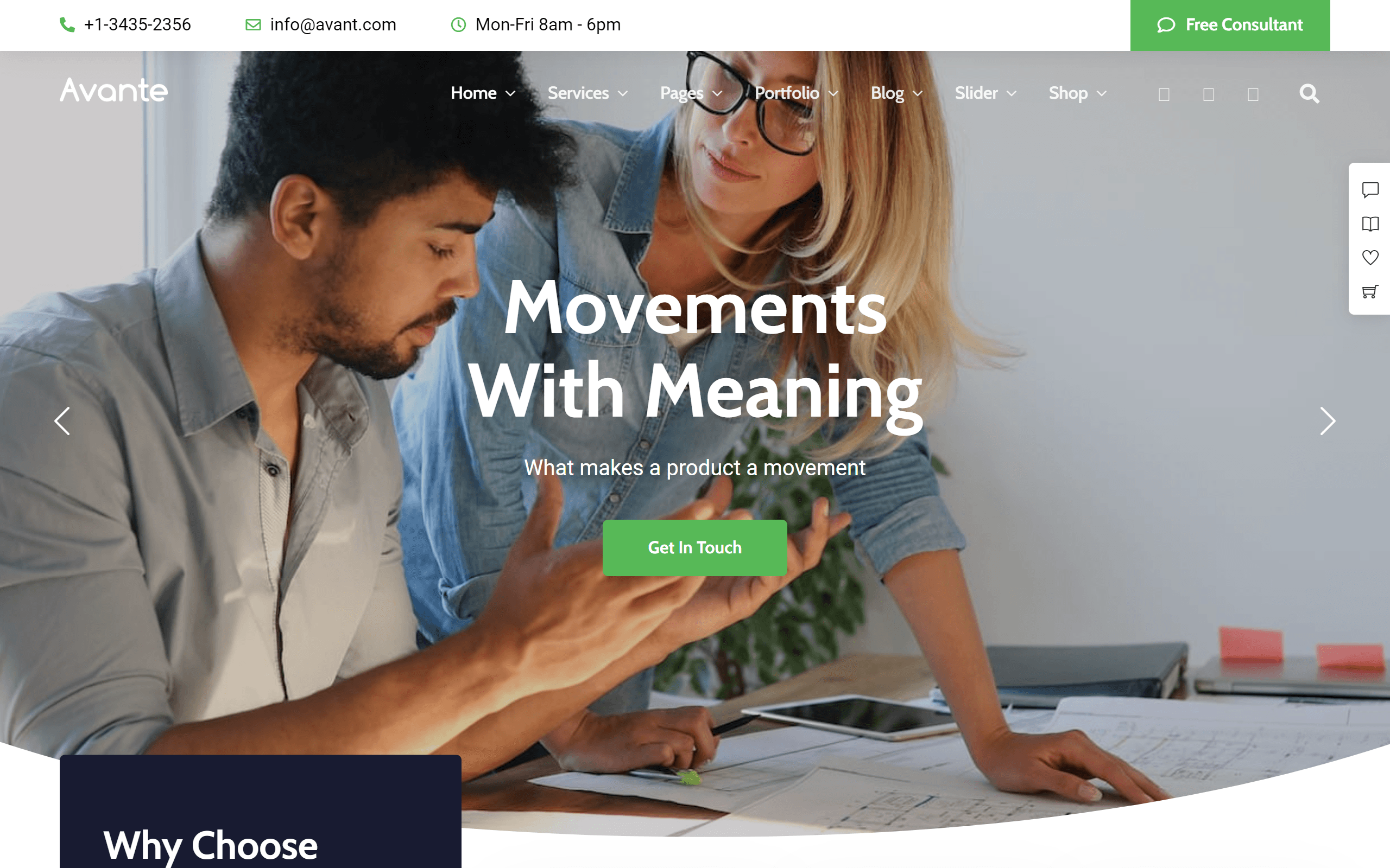 Avante WordPress theme