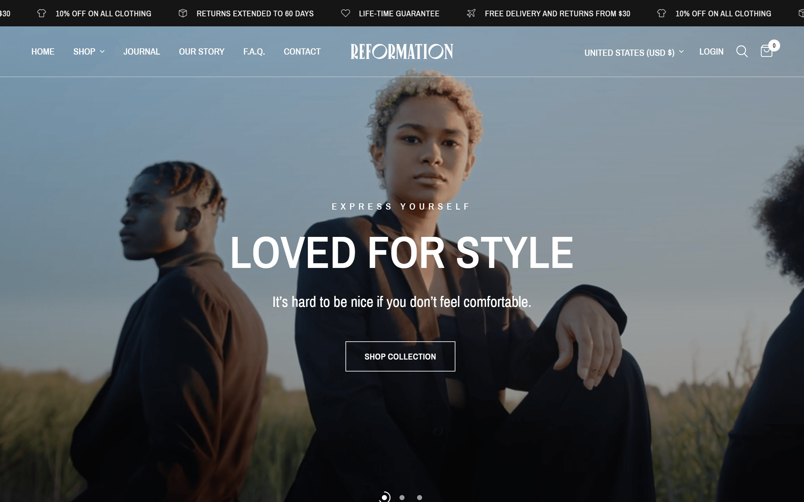 Reformation Shopify Fashion Theme 