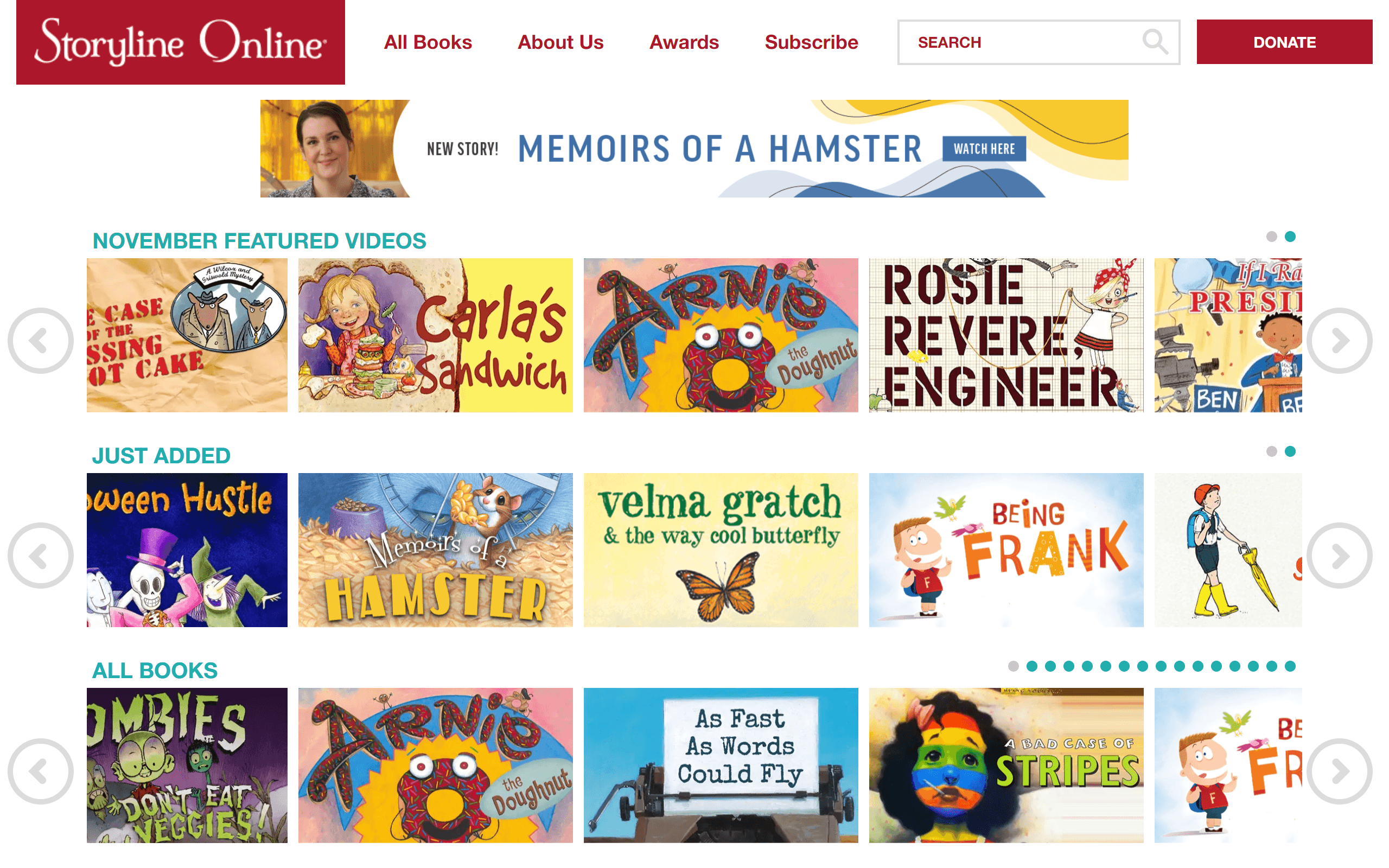 Storyline Online Reading Website