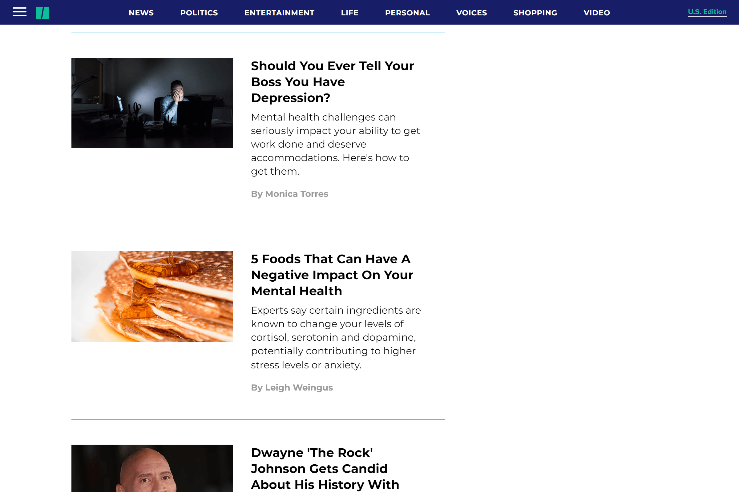 The Huffington Post – Depression mental health blog