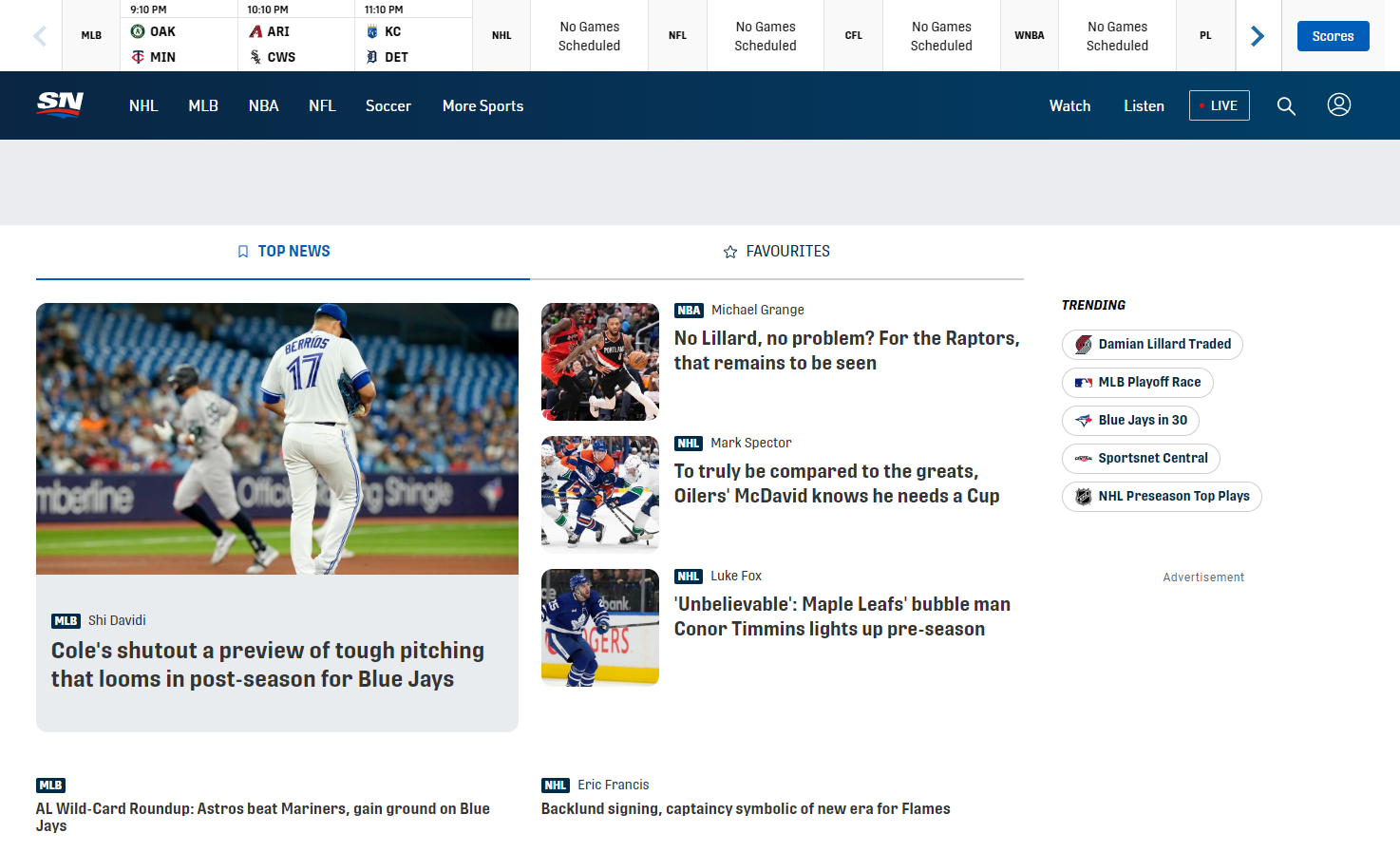 Sportsnet.ca sports blog