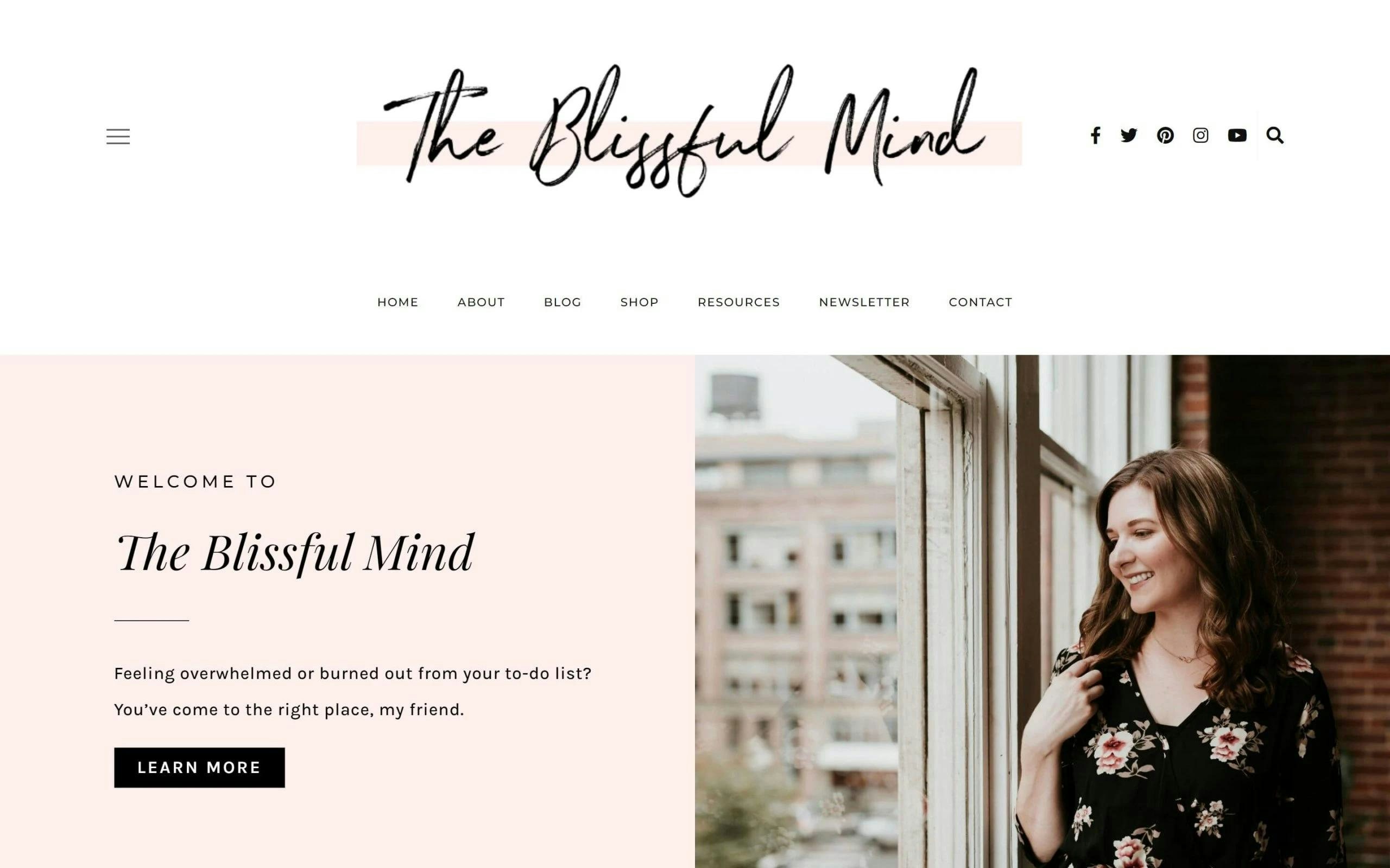 The Blissful Mind blog for women