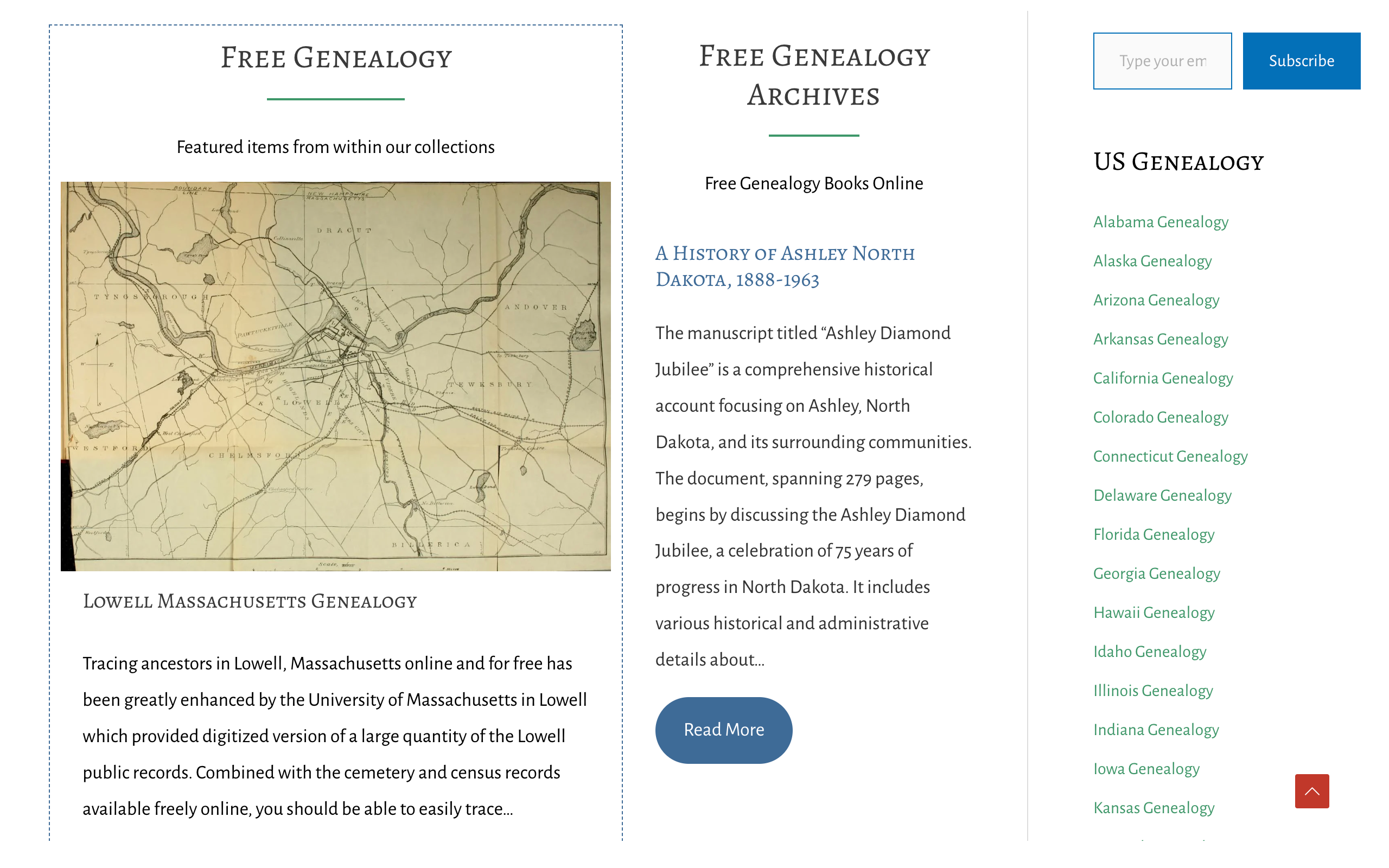 Access Genealogy genealogy website