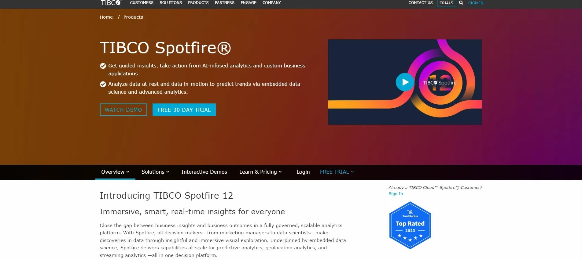 TIBCO-Spotfire data analytics tool