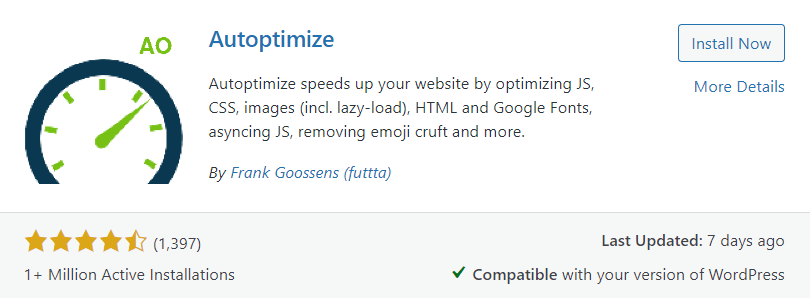 Autoptimize WordPress plugin