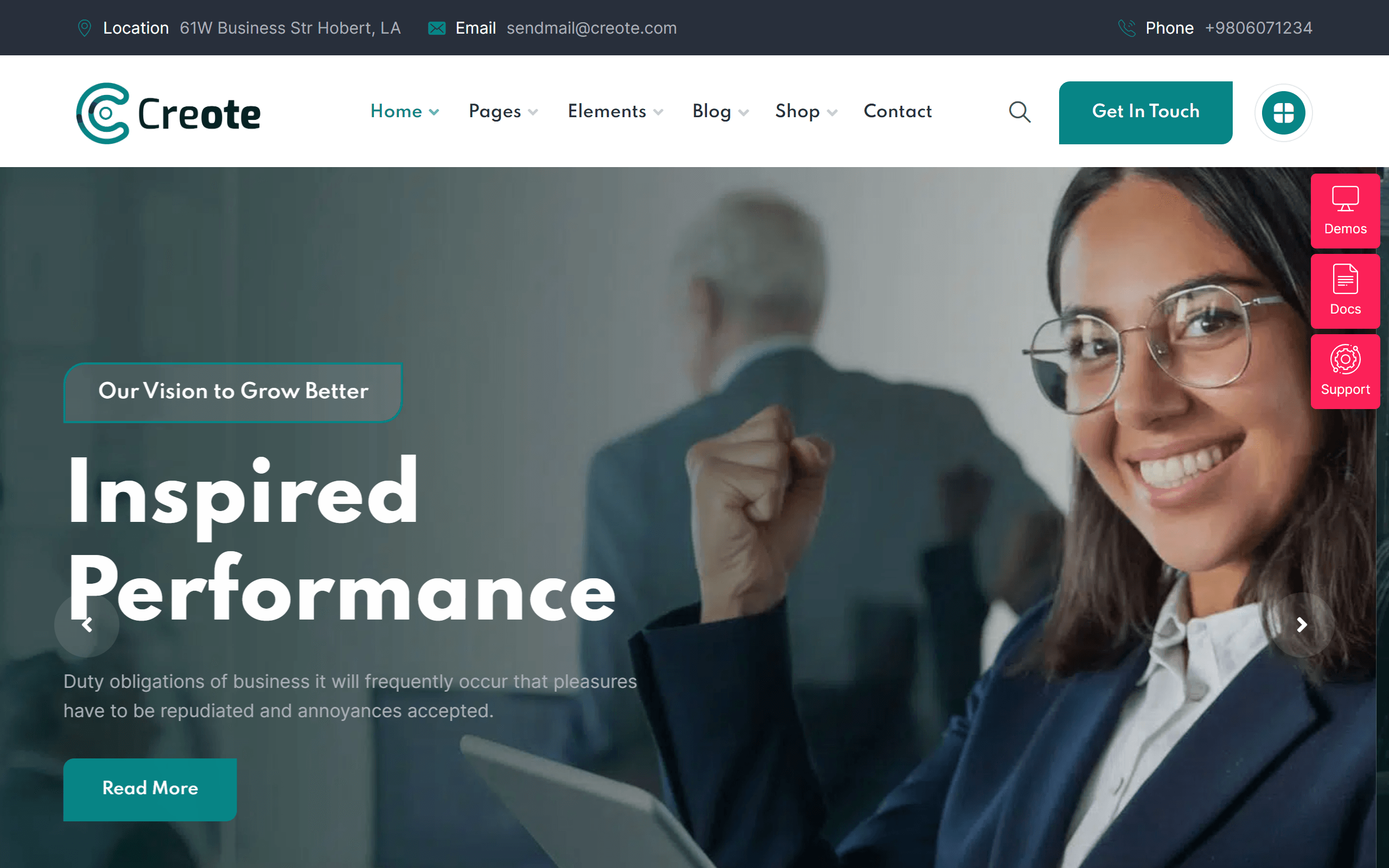 Creote WordPress theme