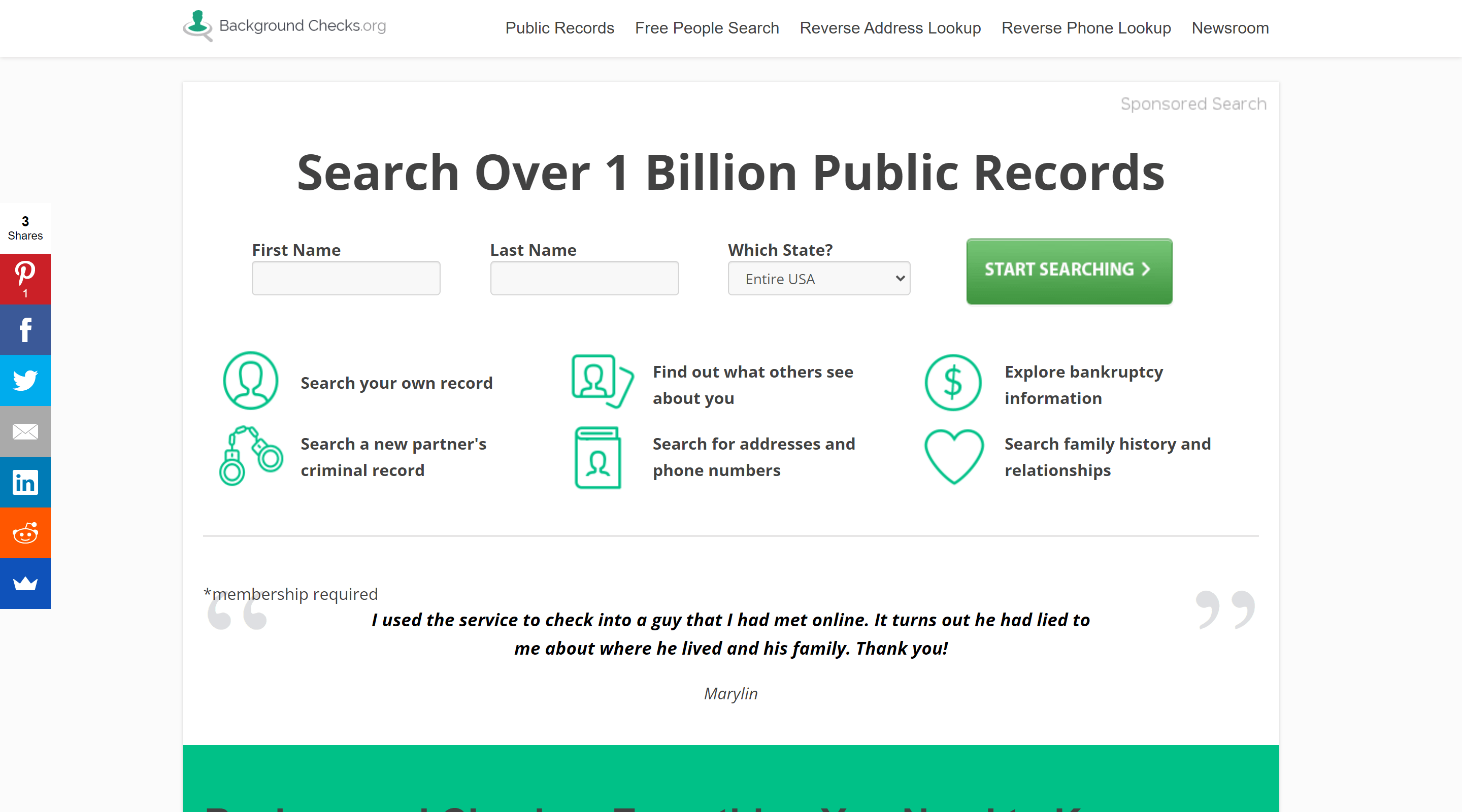 BackgroundChecks.org Background Check Website