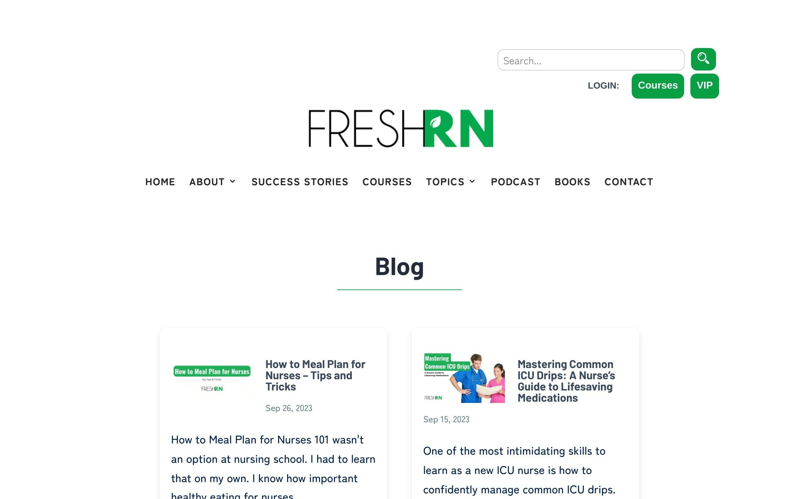 FreshRN nursing blog