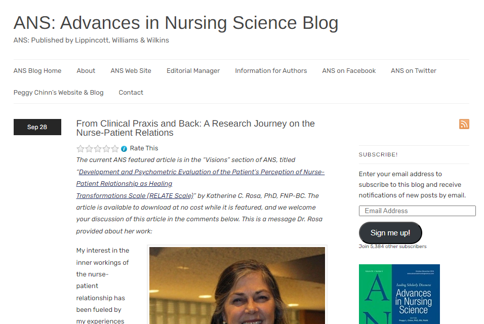 ANS: Advances in Nursing Science Blog
