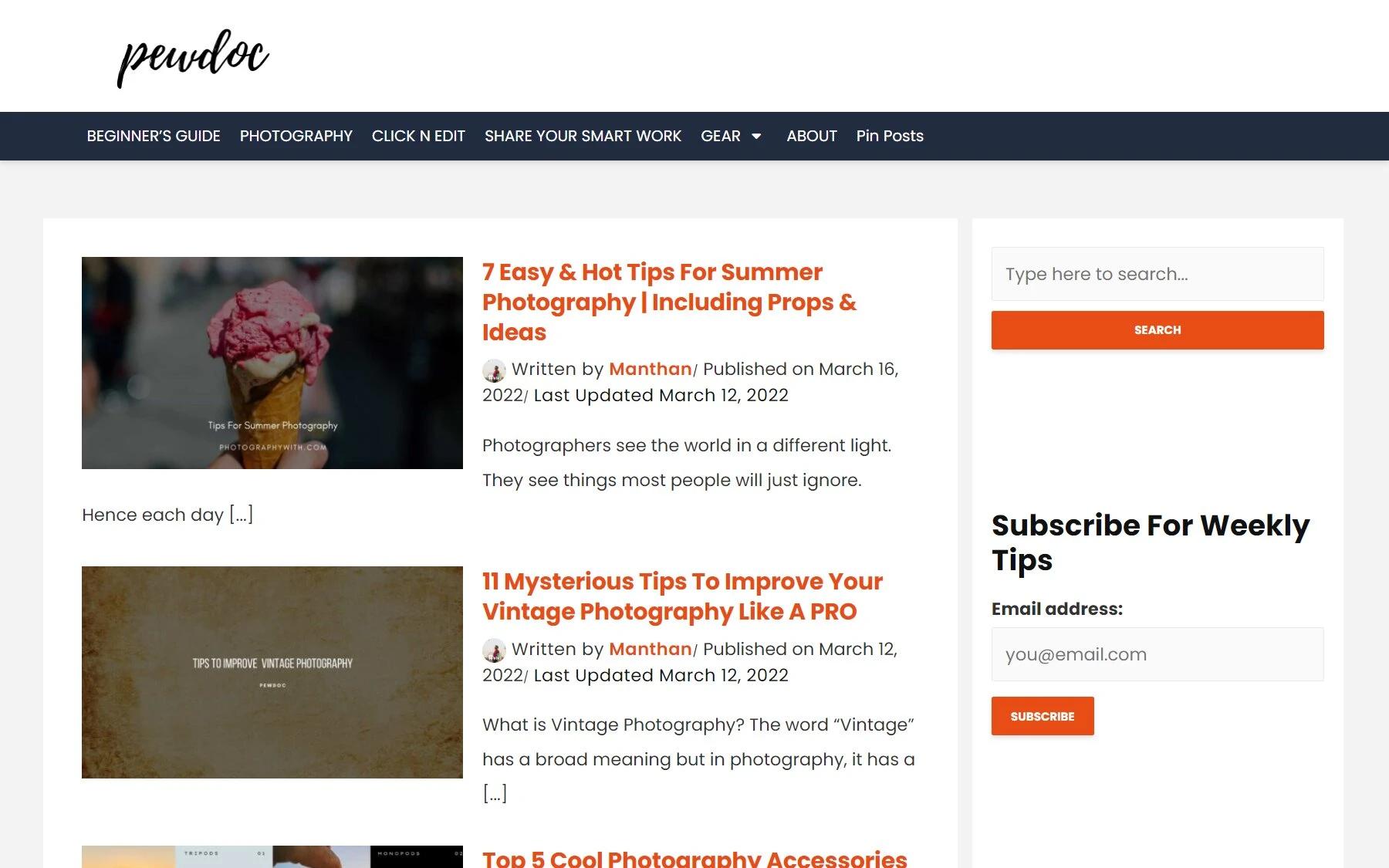 Photography With photography blog