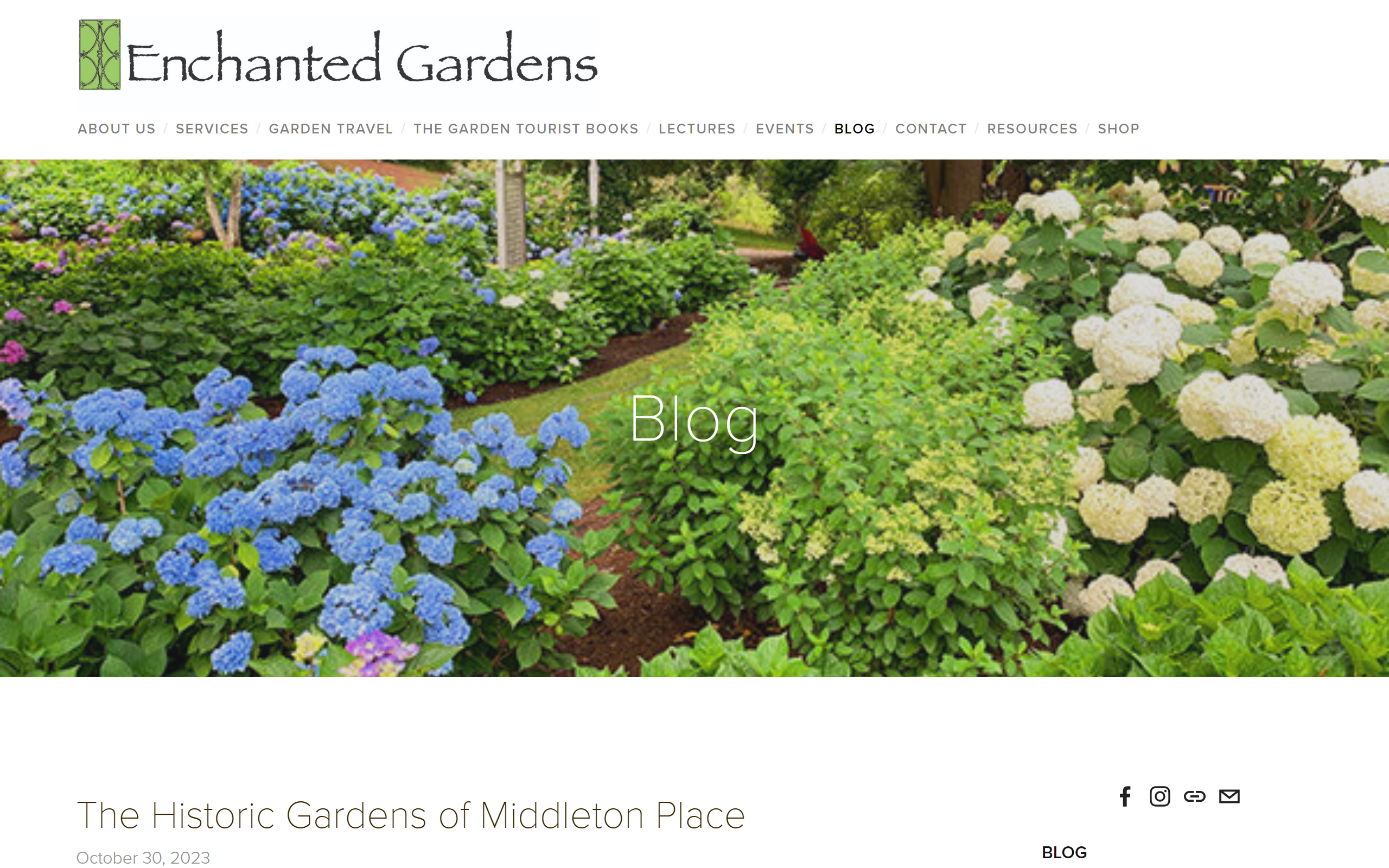 Enchanted Gardens gardening blog