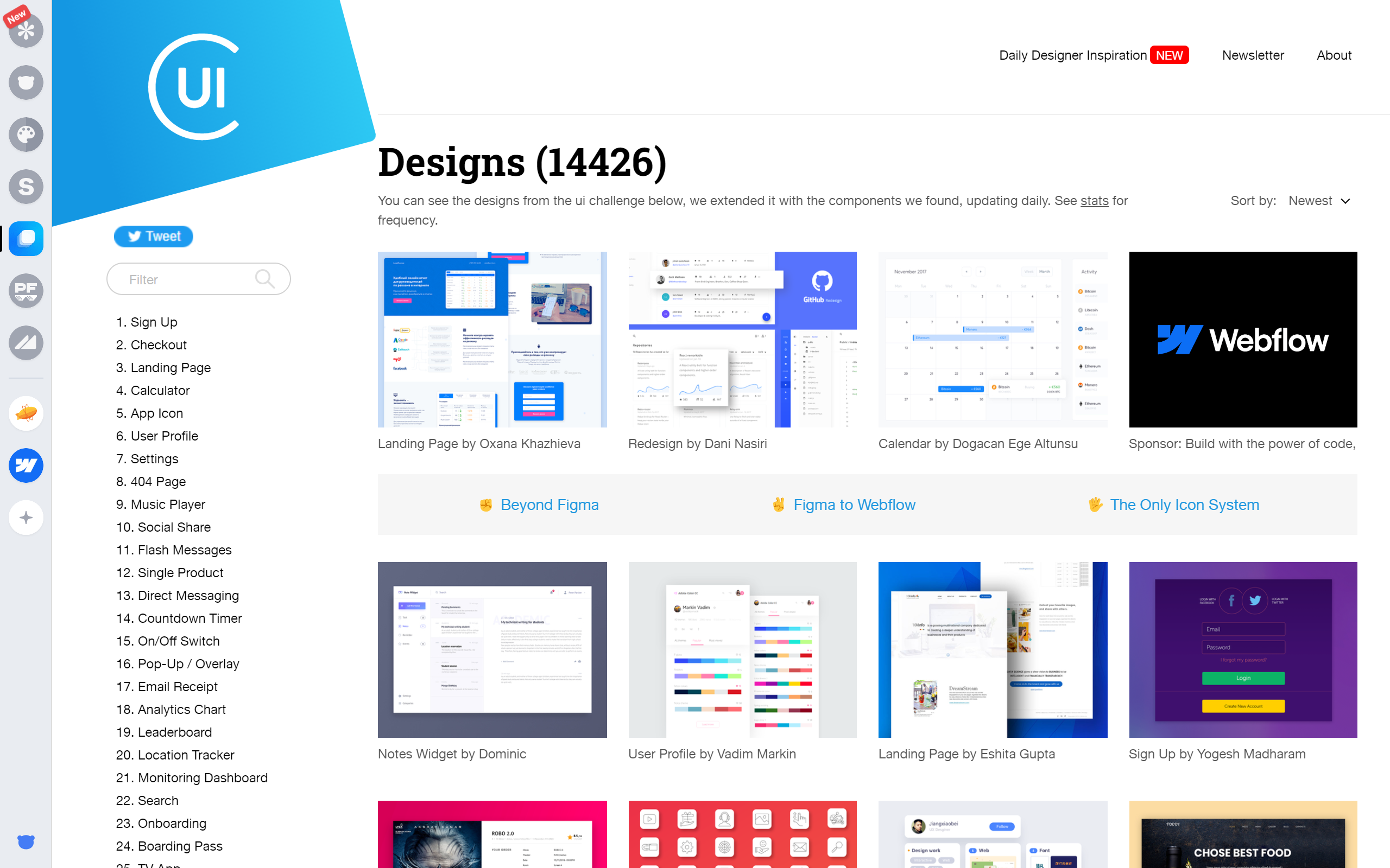 Collect UI Graphic Design Website