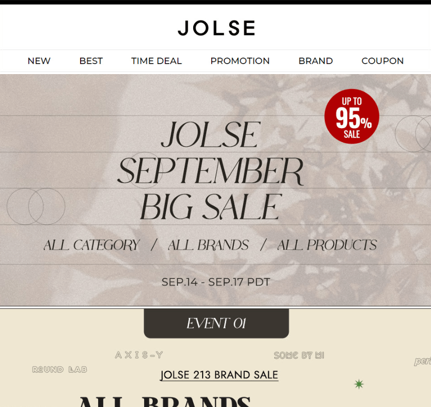 Jolse promotional email