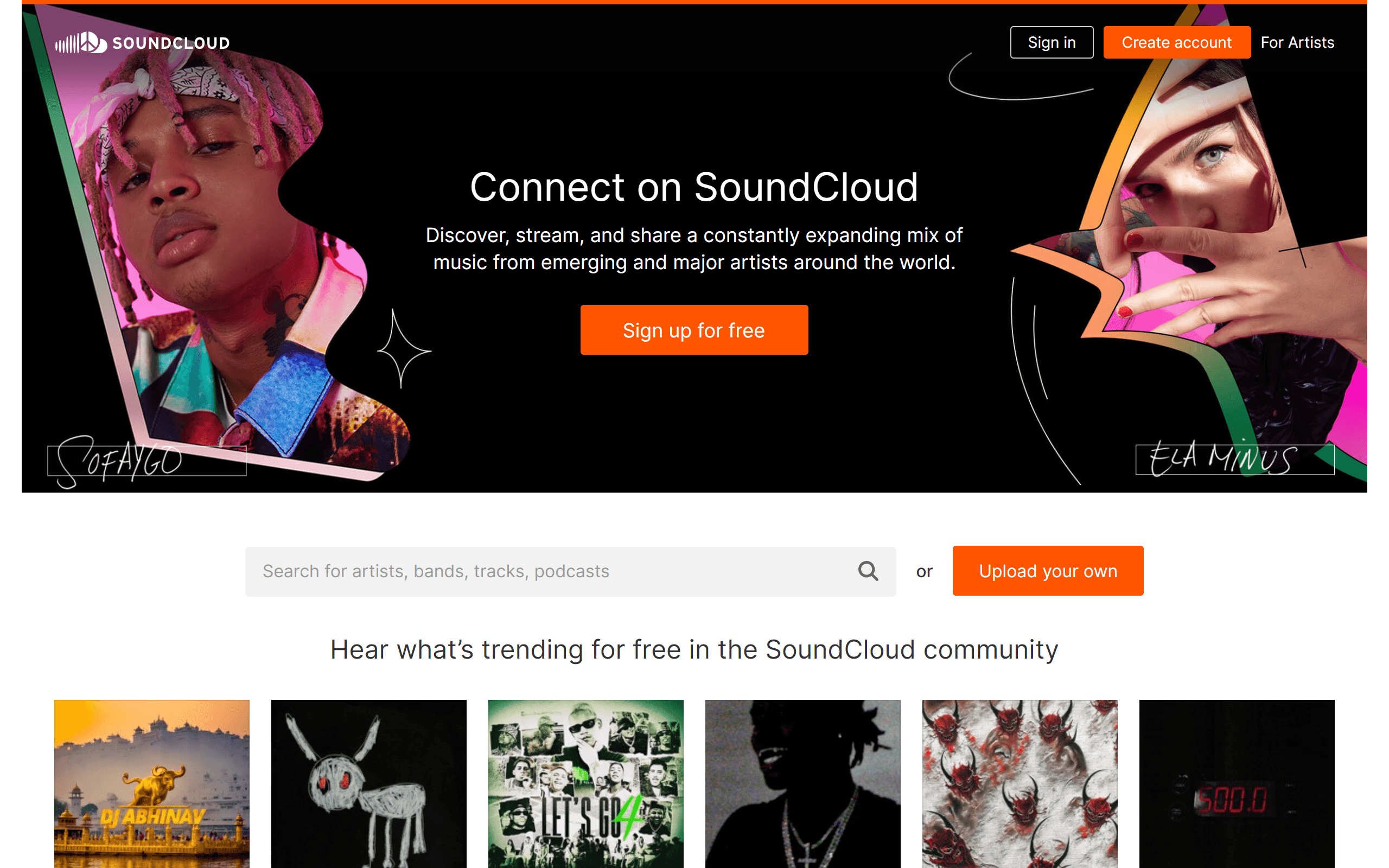 SoundCloud Music Website