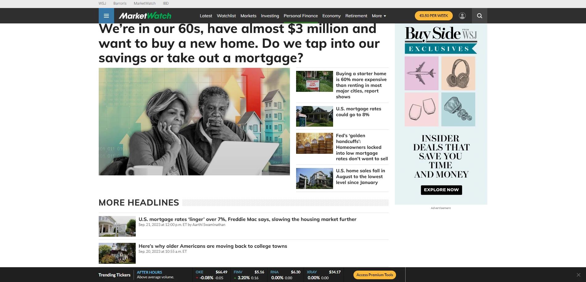 Market Watch - Real Estate real estate blog