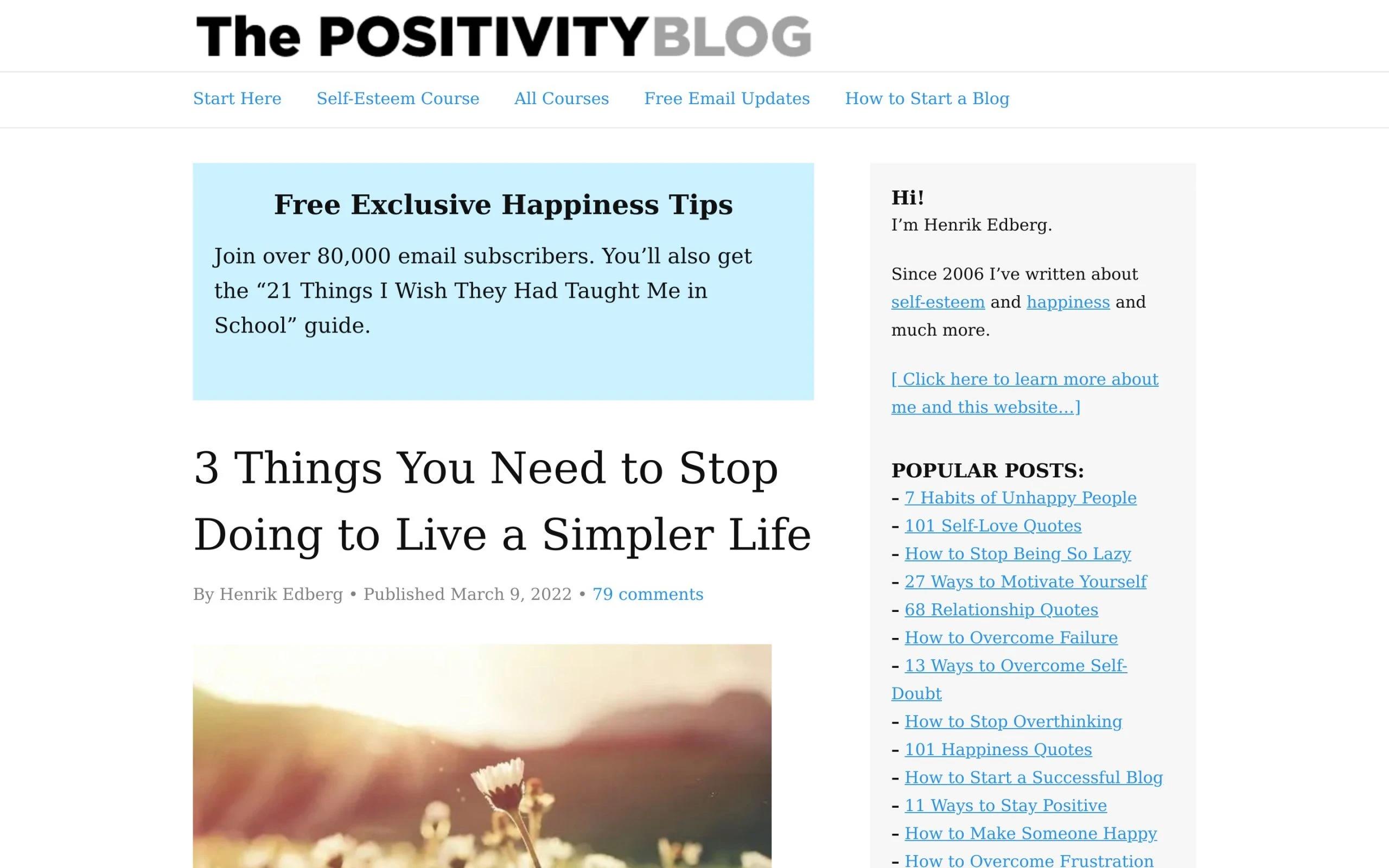 The Positivity Blog