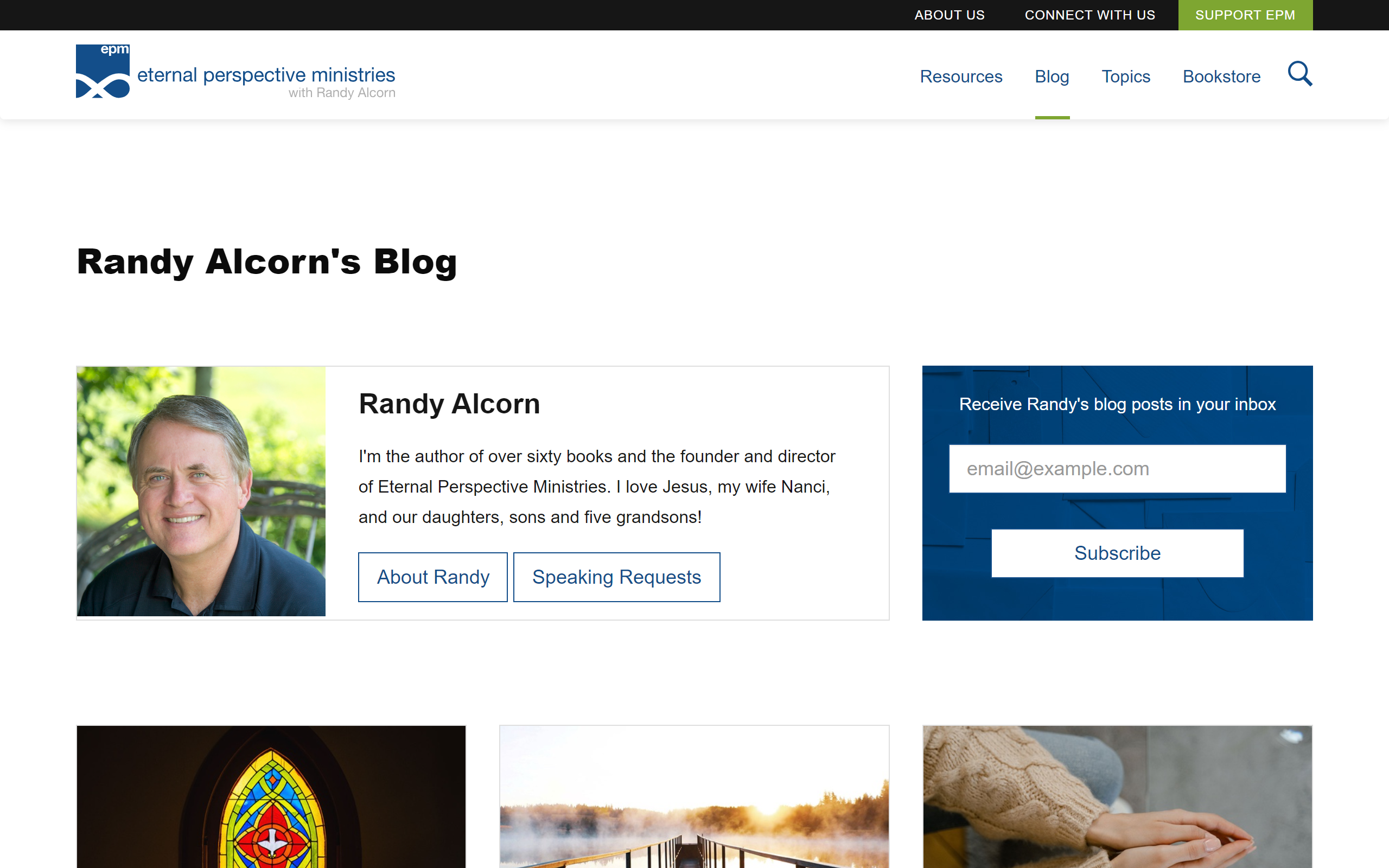 Randy Alcorn’s Blog Christian Blog