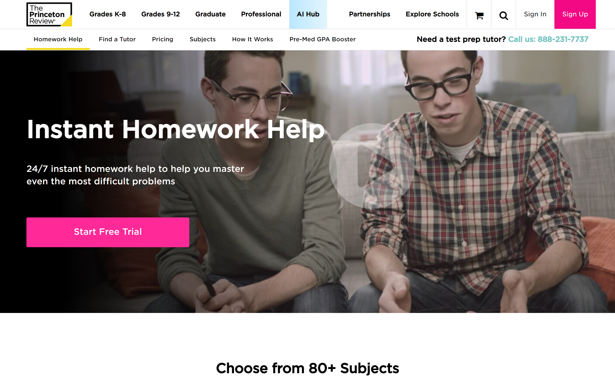 The Princeton Review Homework Help Website