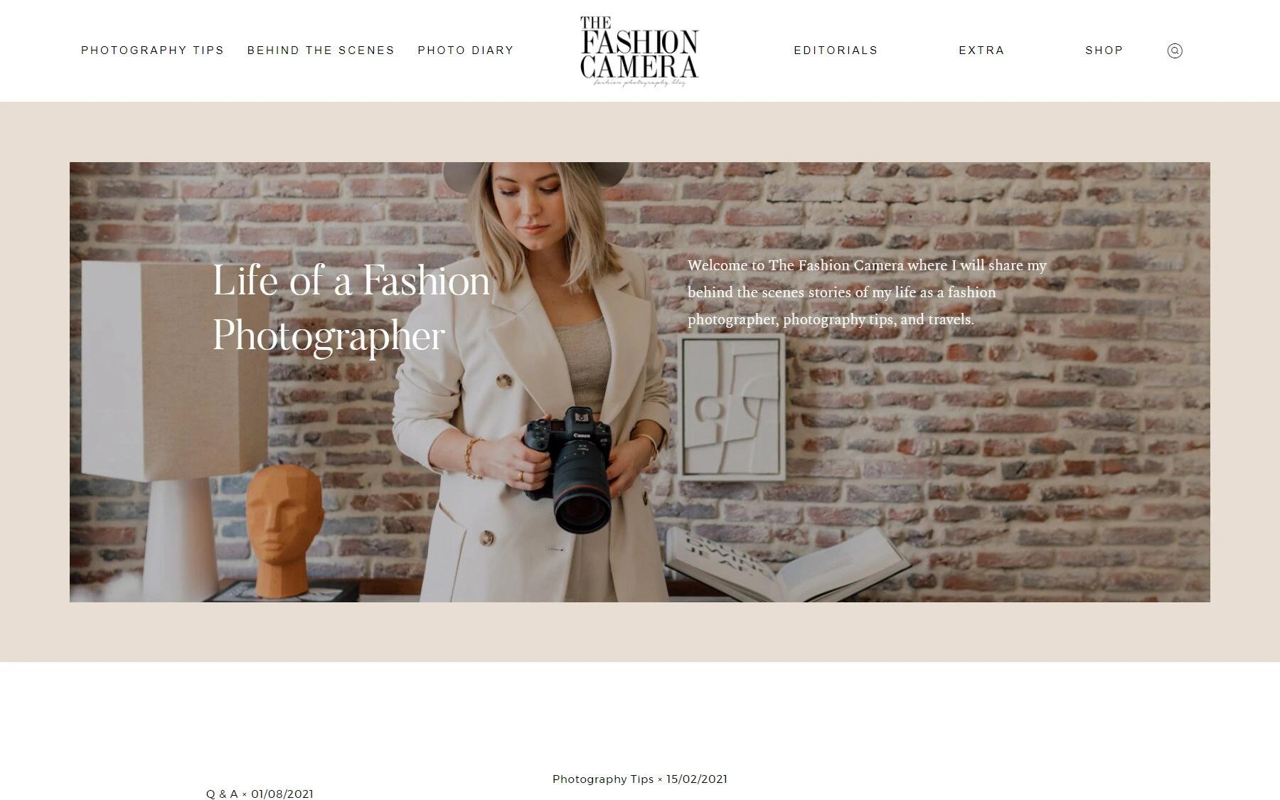 The Fashion Camera photography blog