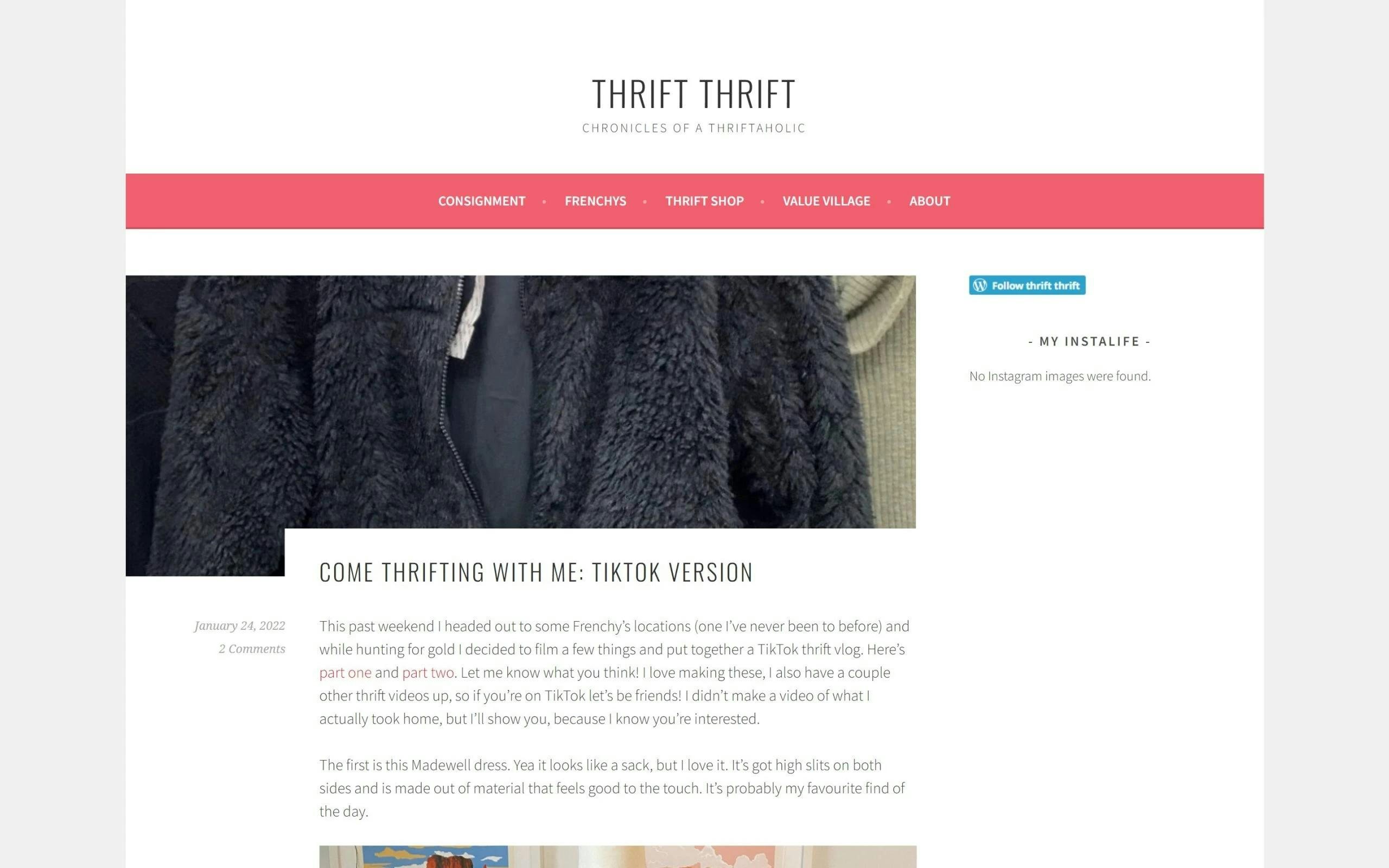Thrift Thrift thrift fashion blog