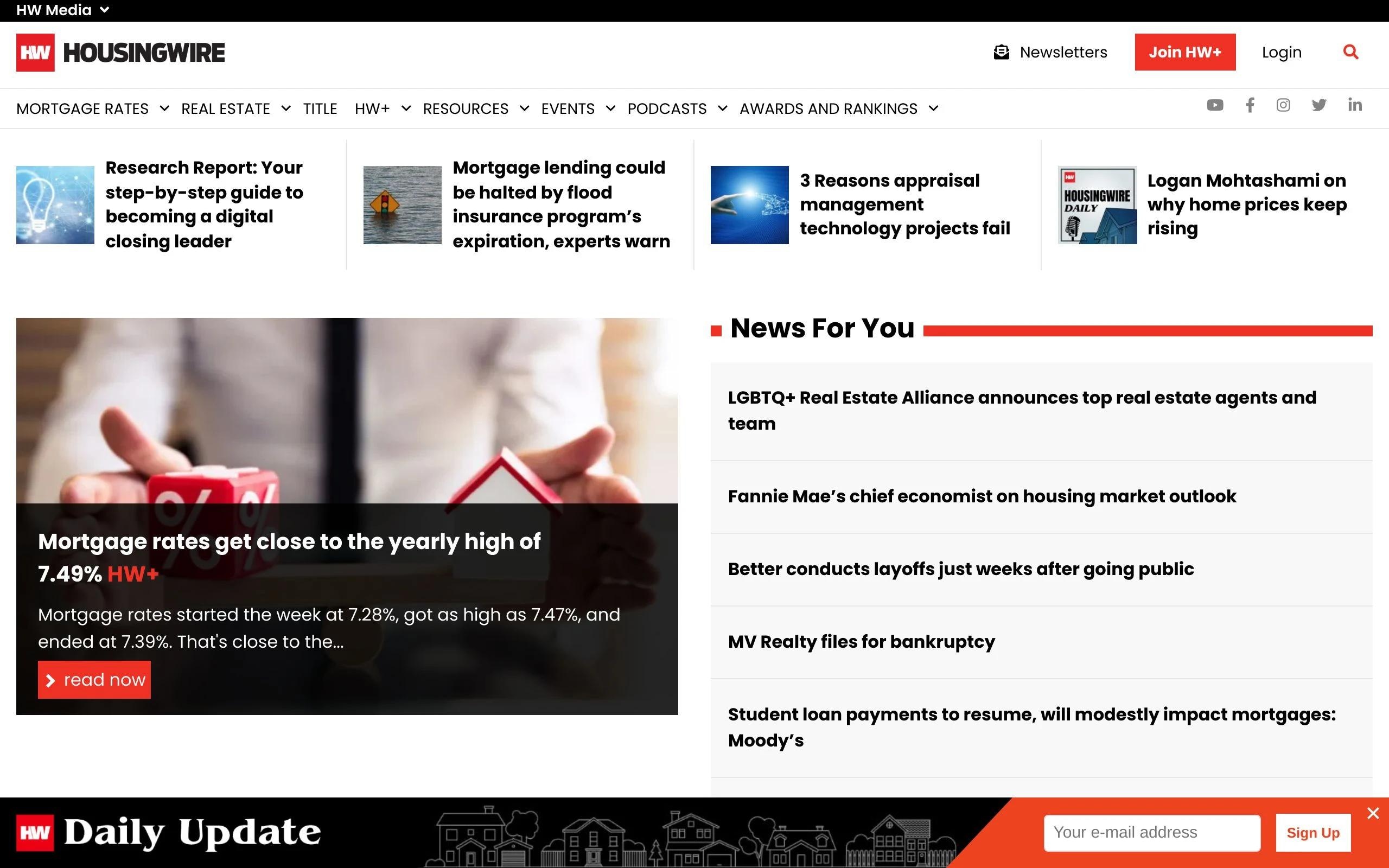 Housing Wire real estate blog