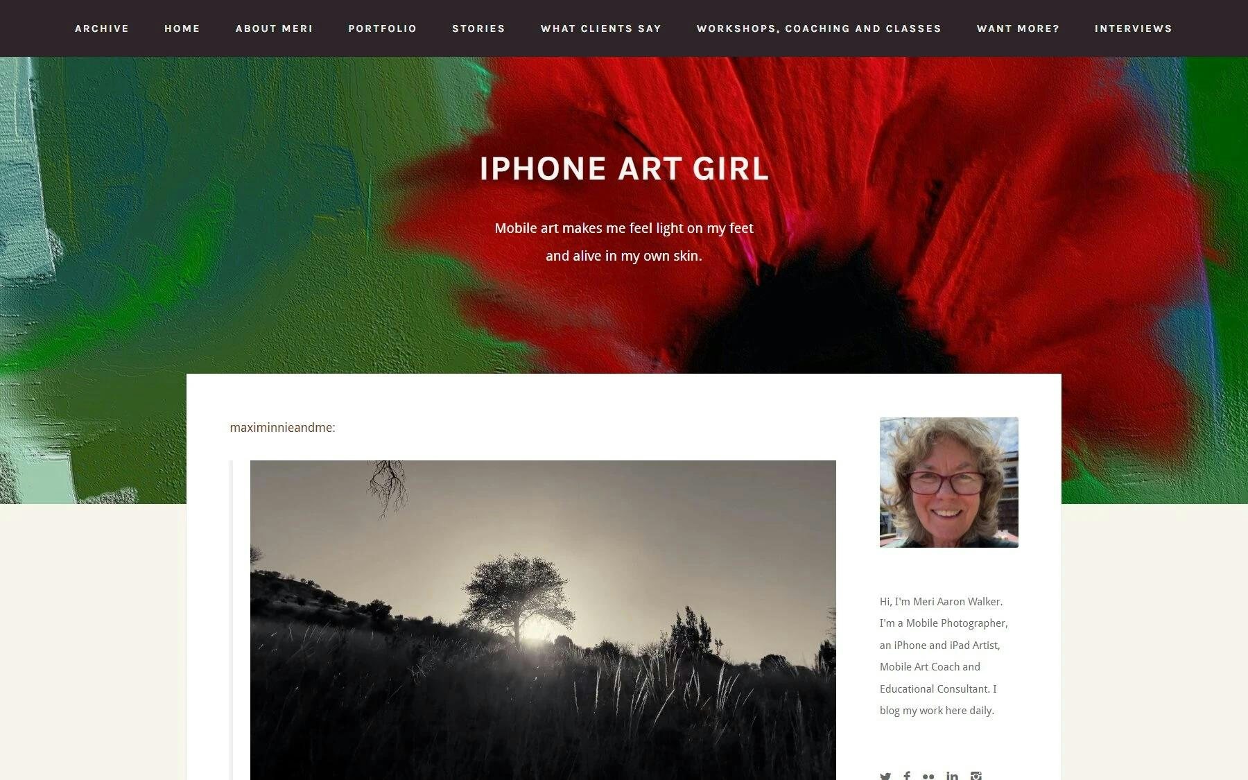 iPhone Art Girl photography blog